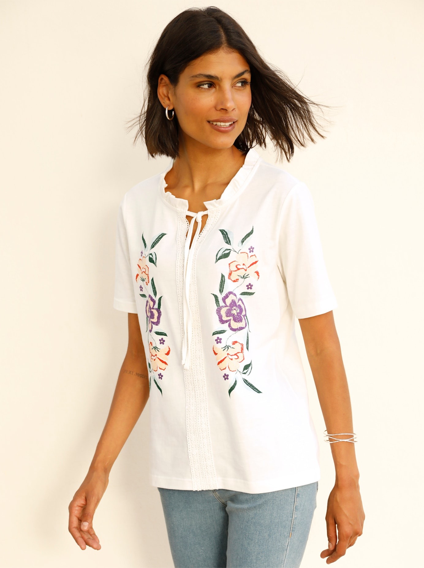 Classic Basics Kurzarmshirt "Tunikashirt" 1 Stk. tlg. günstig online kaufen
