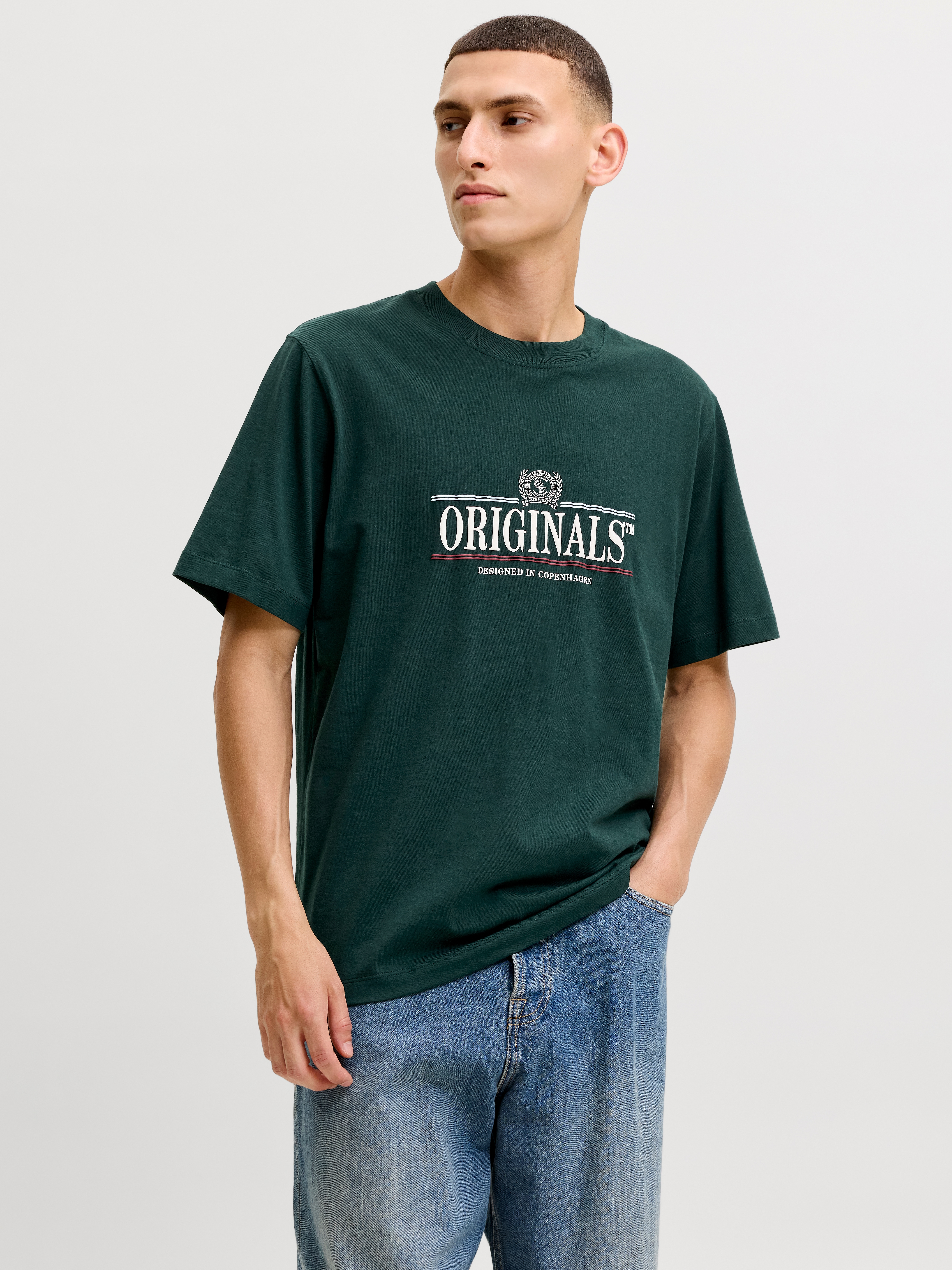 Jack & Jones T-Shirt "JORFREDERIKSBERG GRAPHIC BOX TEE SS CN" Baumwolle, regular fit