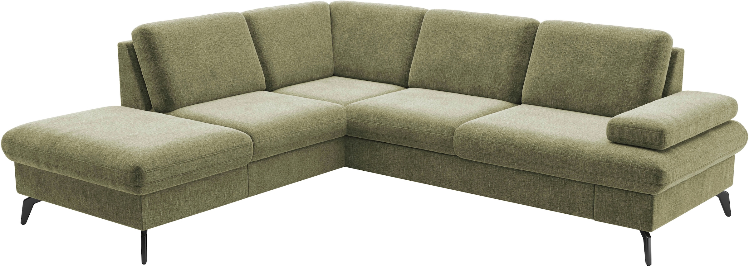 sit&more Ecksofa »Morris Jubi L-Form«, inkl. Armteilfunktion und 1 Zierkissen, wahlweise mit Bettfunktion