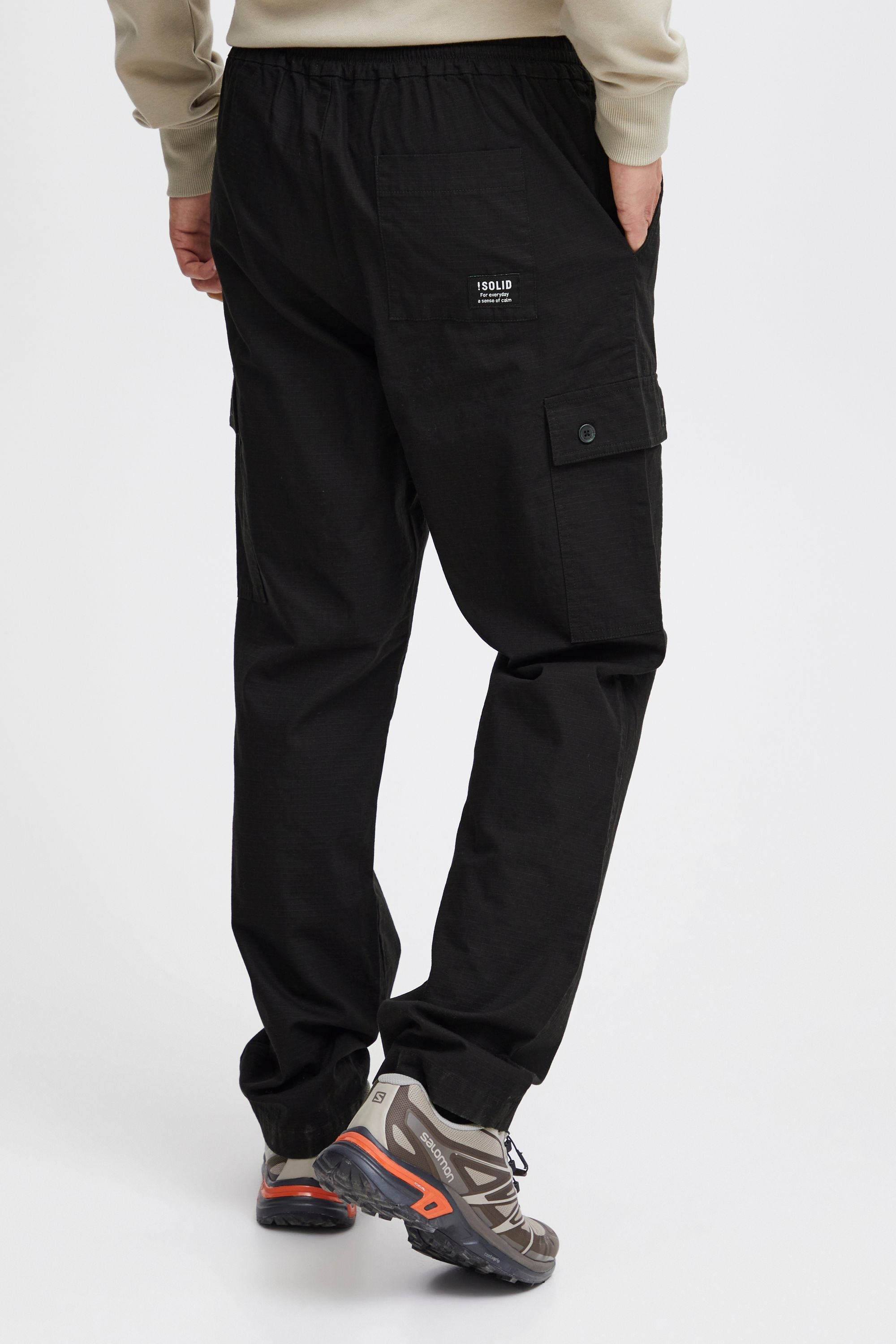 !solid Cargohose SOLID "Cargohose SDLauritz", Herren, Gr. XXL, N-Gr, schwarz (true schwarz), Obermaterial: 100% Baumwolle CO., Hosen Cargohose 3