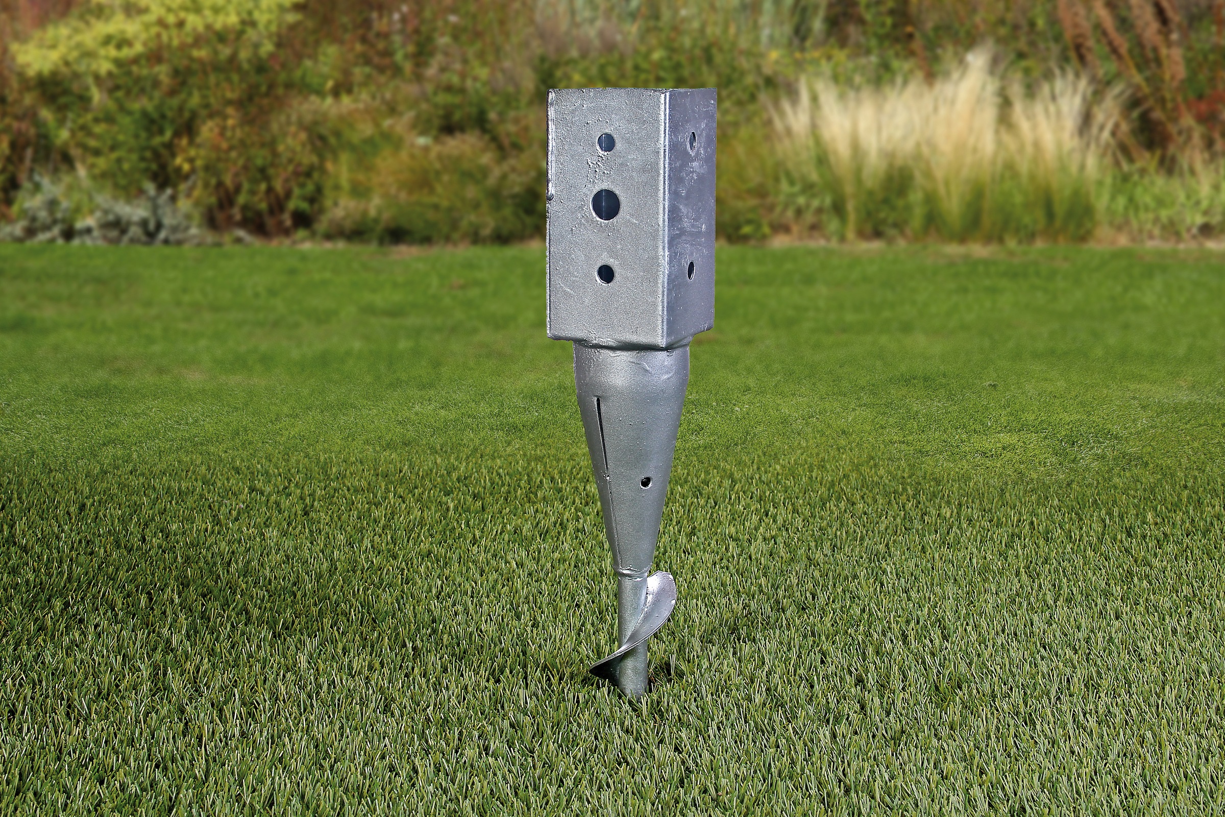 Alberts Einschraub-Bodenhülse »71x71 mm«, für Vierkantholzpfosten, Gesamtlänge 595 mm