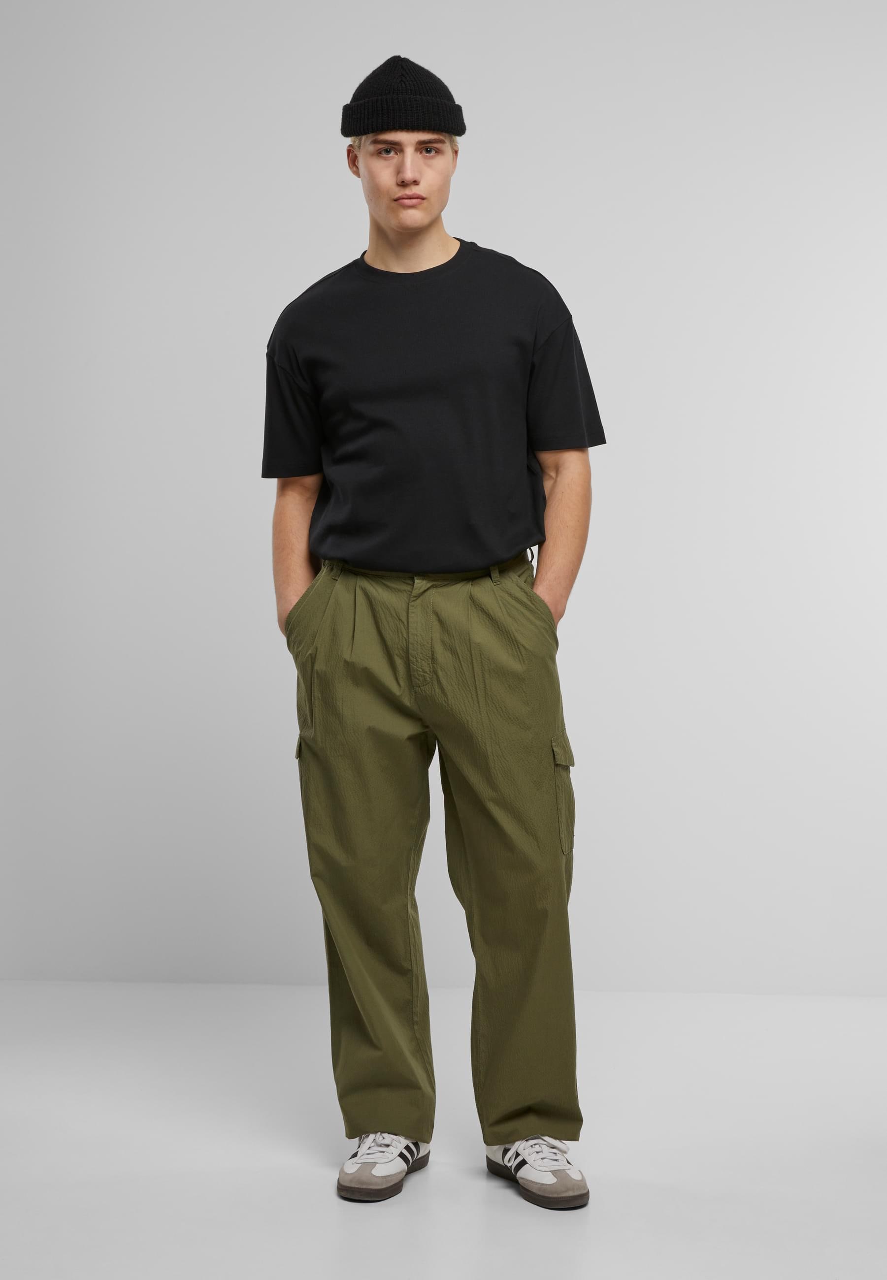 URBAN CLASSICS Cargohose »Urban Classics Wide Pleated Cargo Pants«, (1 tlg.)