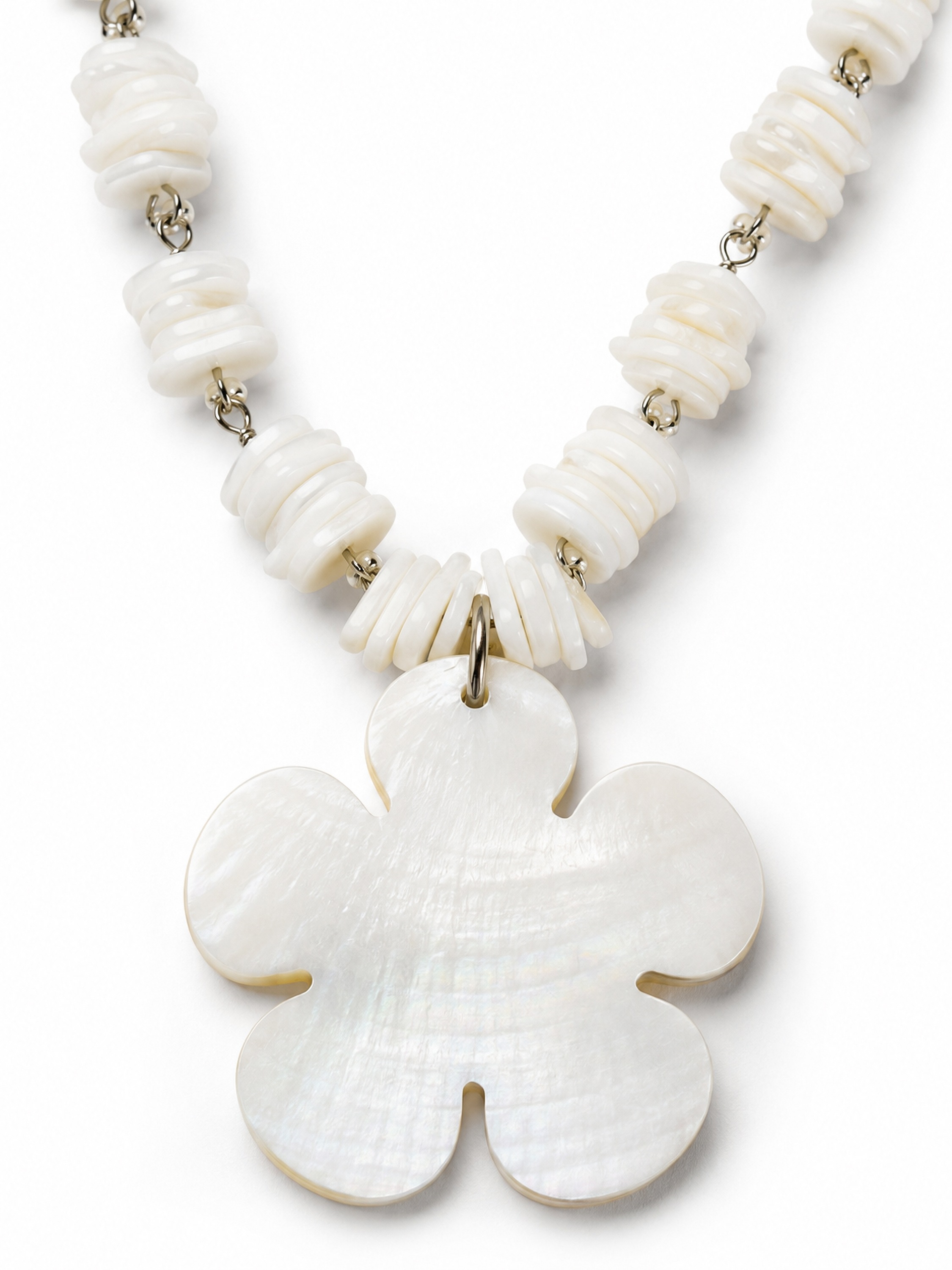 COLLEZIONE ALESSANDRO Kette mit Anhänger »Shellflower« zweireihige Kette mit Muschel-Blüten
