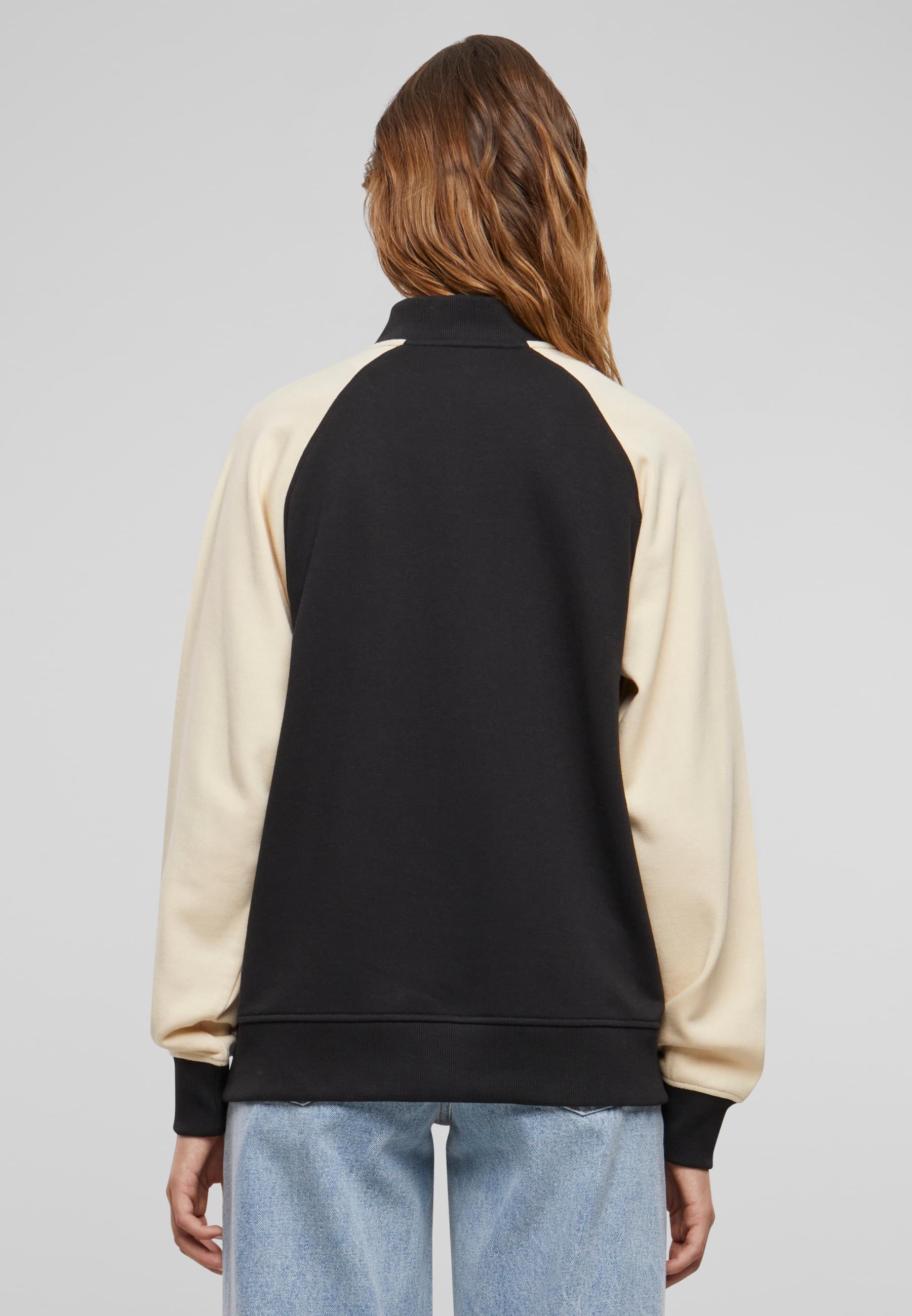 URBAN CLASSICS Collegejacke »Urban Classics Ladies Light Terry Raglan College Jacket« 1 Stk. tlg. ohne Kapuze