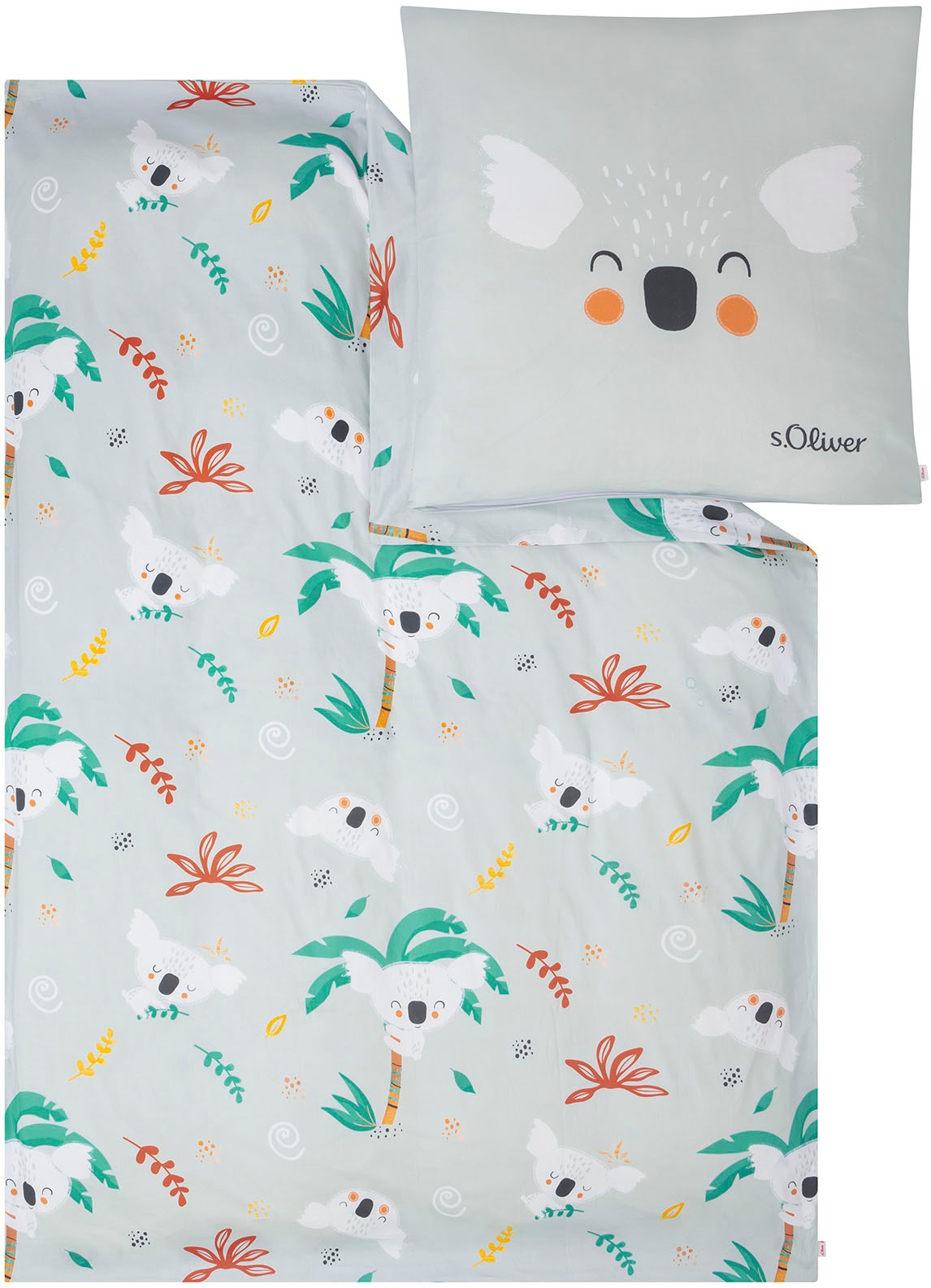 s.Oliver Kinderbettwäsche "Satinbettwäsche s.Oliver Junior Koala" 2 Stk. mit süßen Koalabären