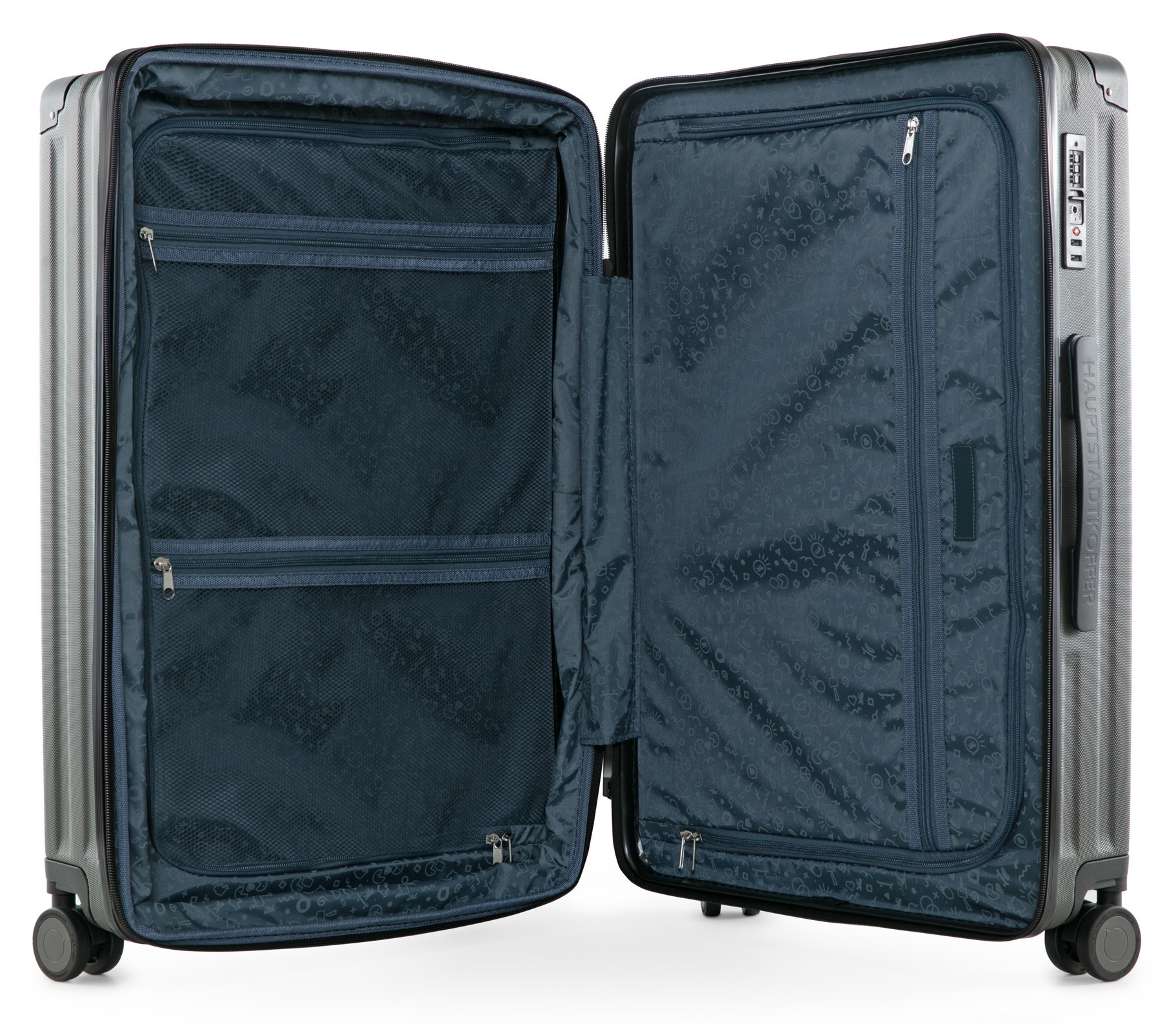 Hauptstadtkoffer Hartschalen-Trolley »Q-Damm, verschiedene Farben und Größen«, 4 Rollen, Hartschalenkoffer Reisekoffer Trolley mit TSA-Schloss