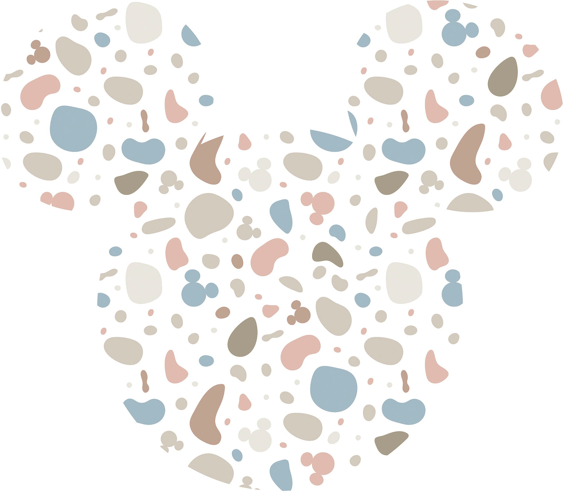 Wandtattoo »Mickey Head Terrazzo Bambino«, (1 St.), 125x125 cm (Breite x Höhe), rund...