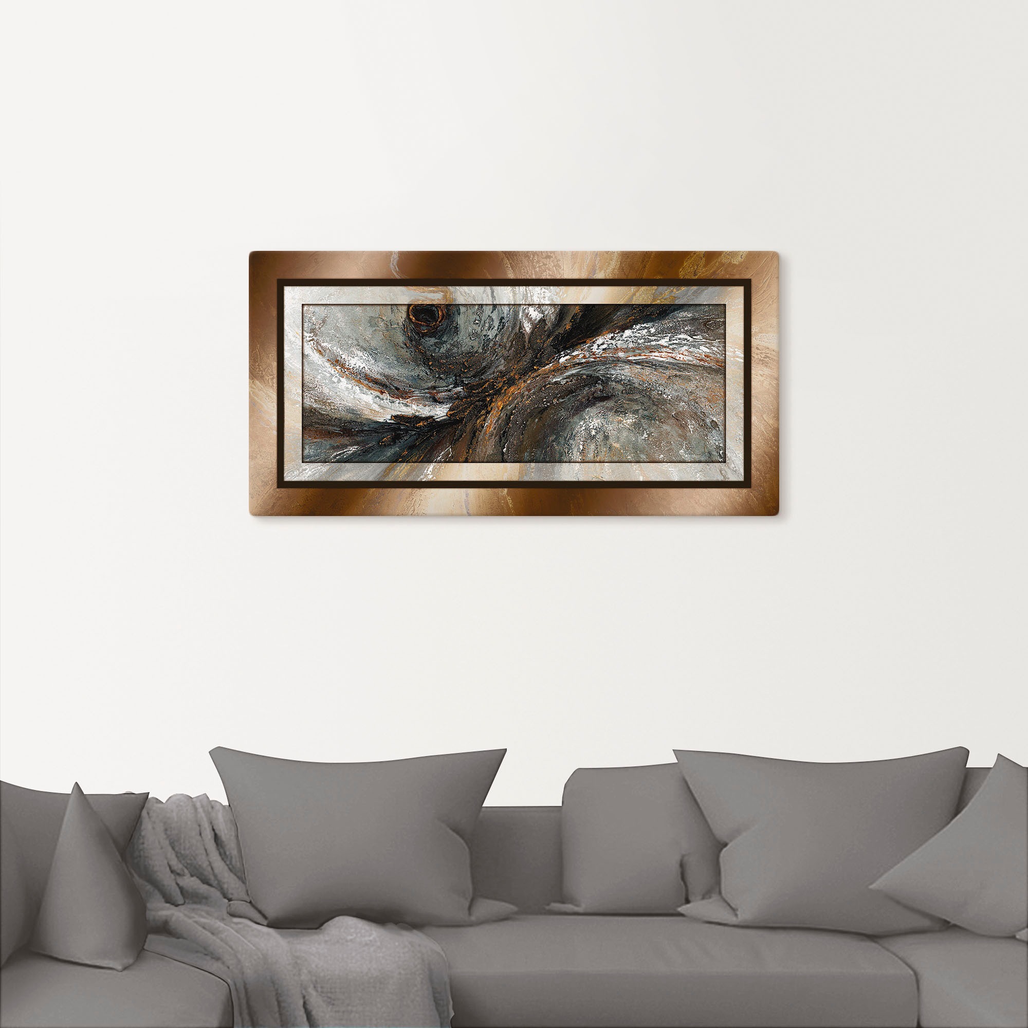 Artland Wandbild "Gold Abstrakt 2" Gegenstandslos 1 Stk. tlg. als Alubild, günstig online kaufen