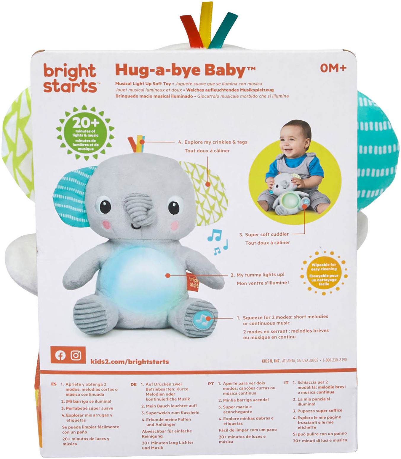 Bright Starts Plüschfigur »Hug-a-bye Baby™ Musical Light Up Soft Toy​«, mit Licht und Soundeffekten