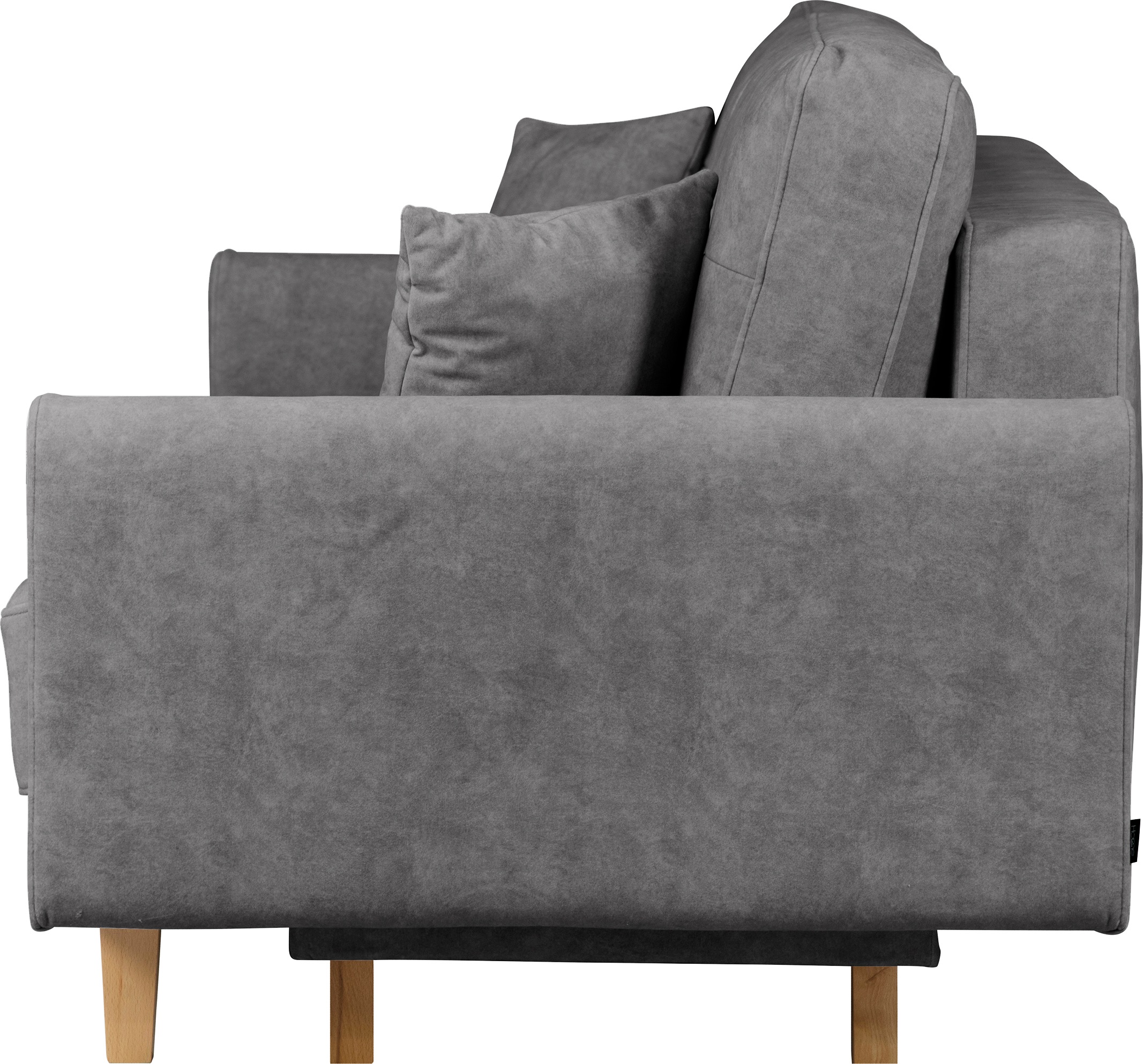 Home affaire 3-Sitzer »TRIPLO optionale Schlafsofa mit Bettkasten, Maße B/T/H: 215/100/89 cm«, Wahlweise Bettfunktion - Liegefläche 145x191 cm, Rücken-, Zierkissen