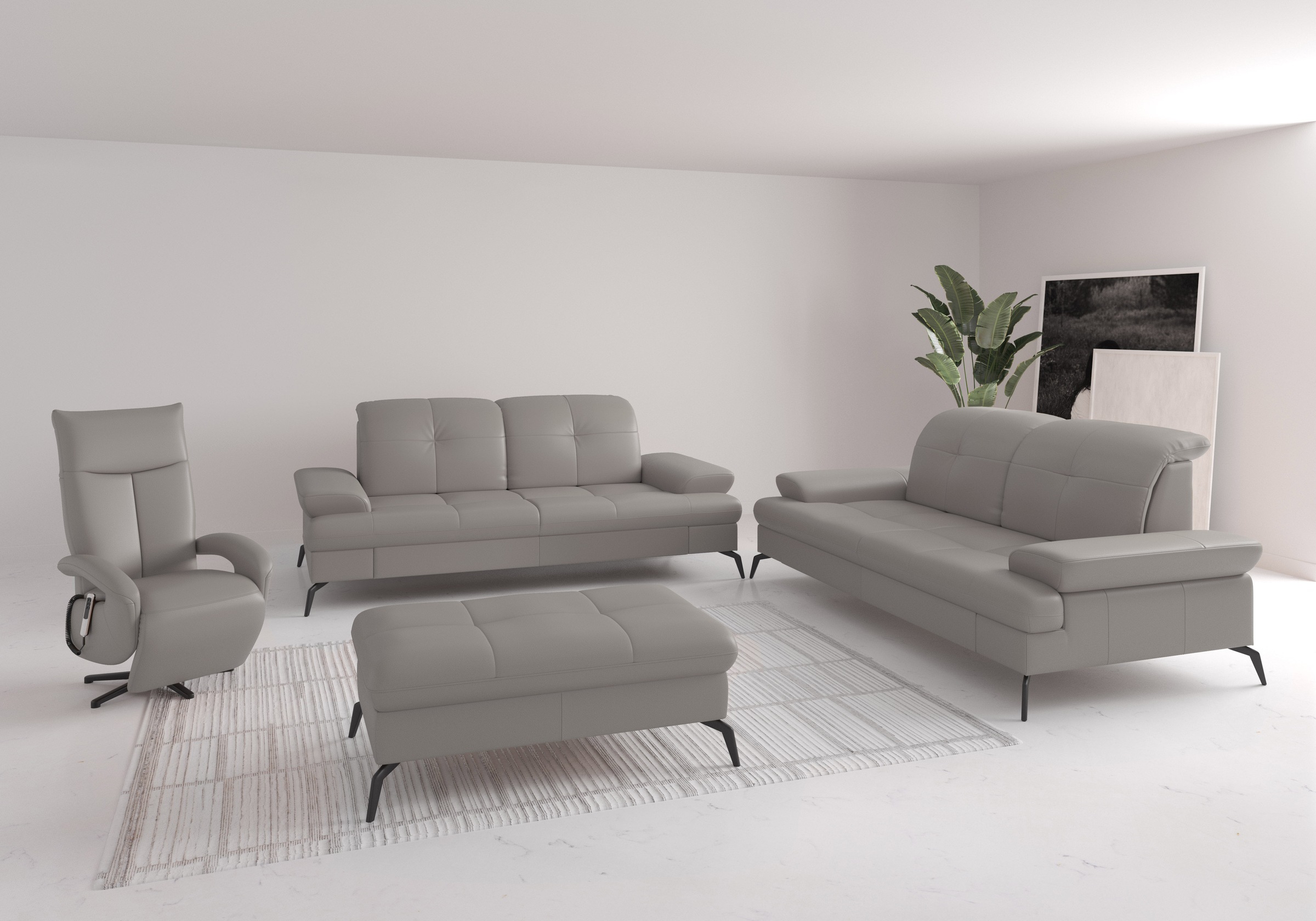 sit&more 2,5-Sitzer »Amica, inkl. Sitztiefenverstellung und Armteilverstellung«, wahlweise mit Kopfteilverstellung und Bettfunktion