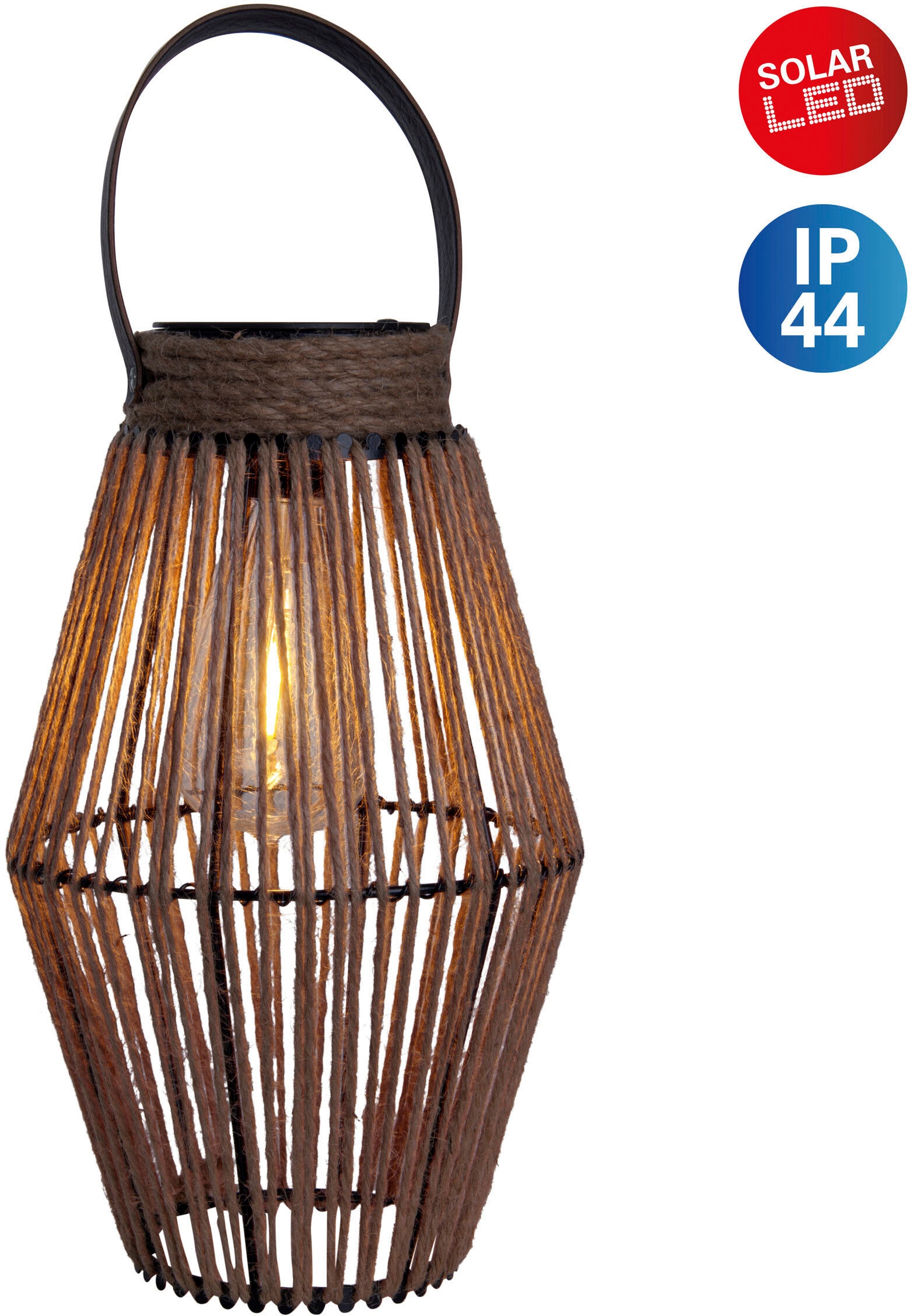 näve LED Solarleuchte "Korbinian" 1 Stk. Warmweiß Schnurbespannung, inkl. L günstig online kaufen