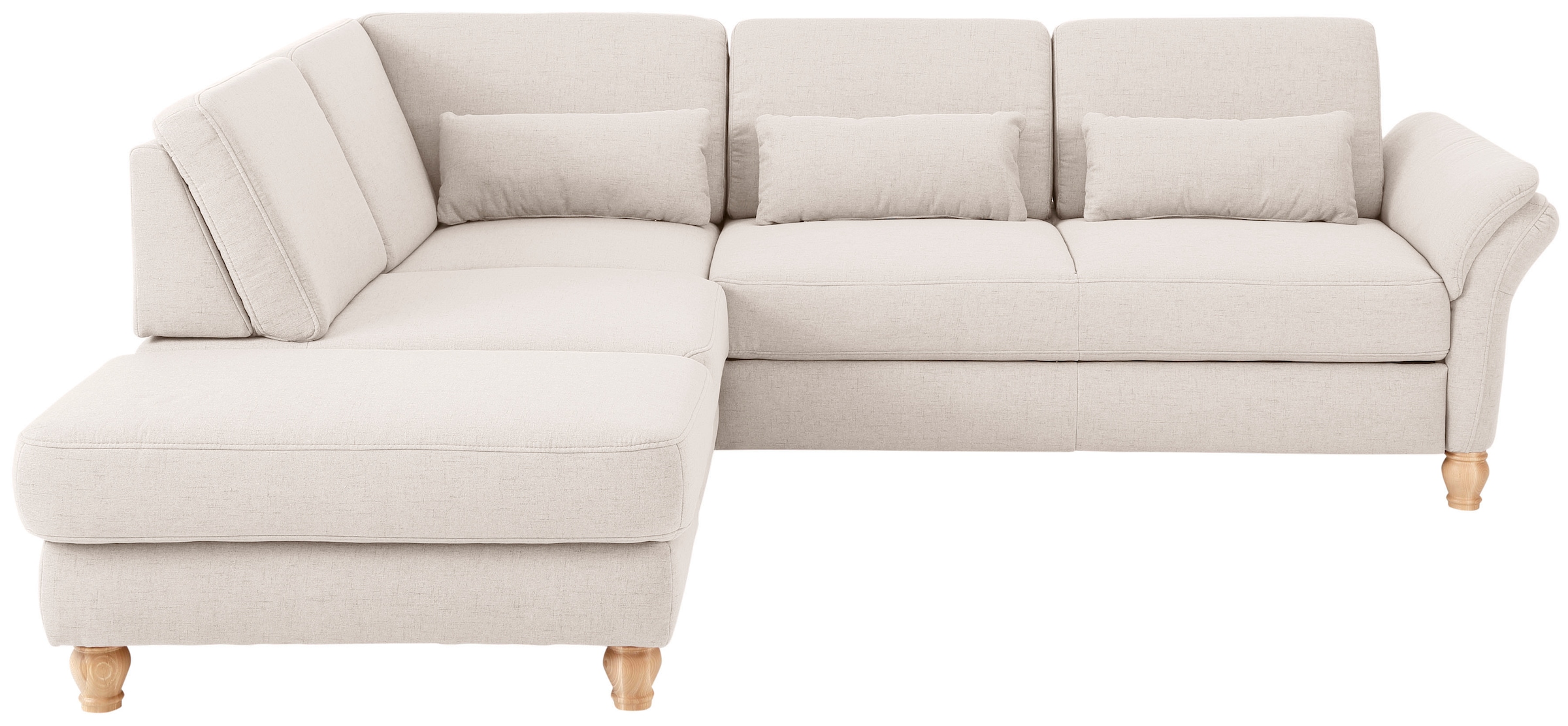 Home affaire Ecksofa »Palace L-Form«, incl. Sitztiefenverstellung, wahlweise mit Bettfunktion und Stauraum