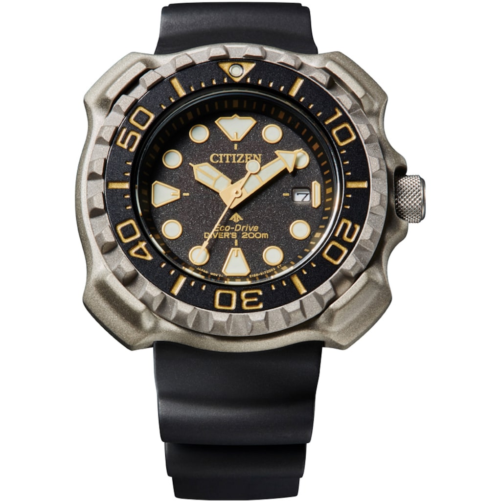 Citizen Taucheruhr »Promaster Diver, BN0220-16E«, (2 tlg., inkl. Bandverlängerung), Armbanduhr, Herrenuhr, Solar