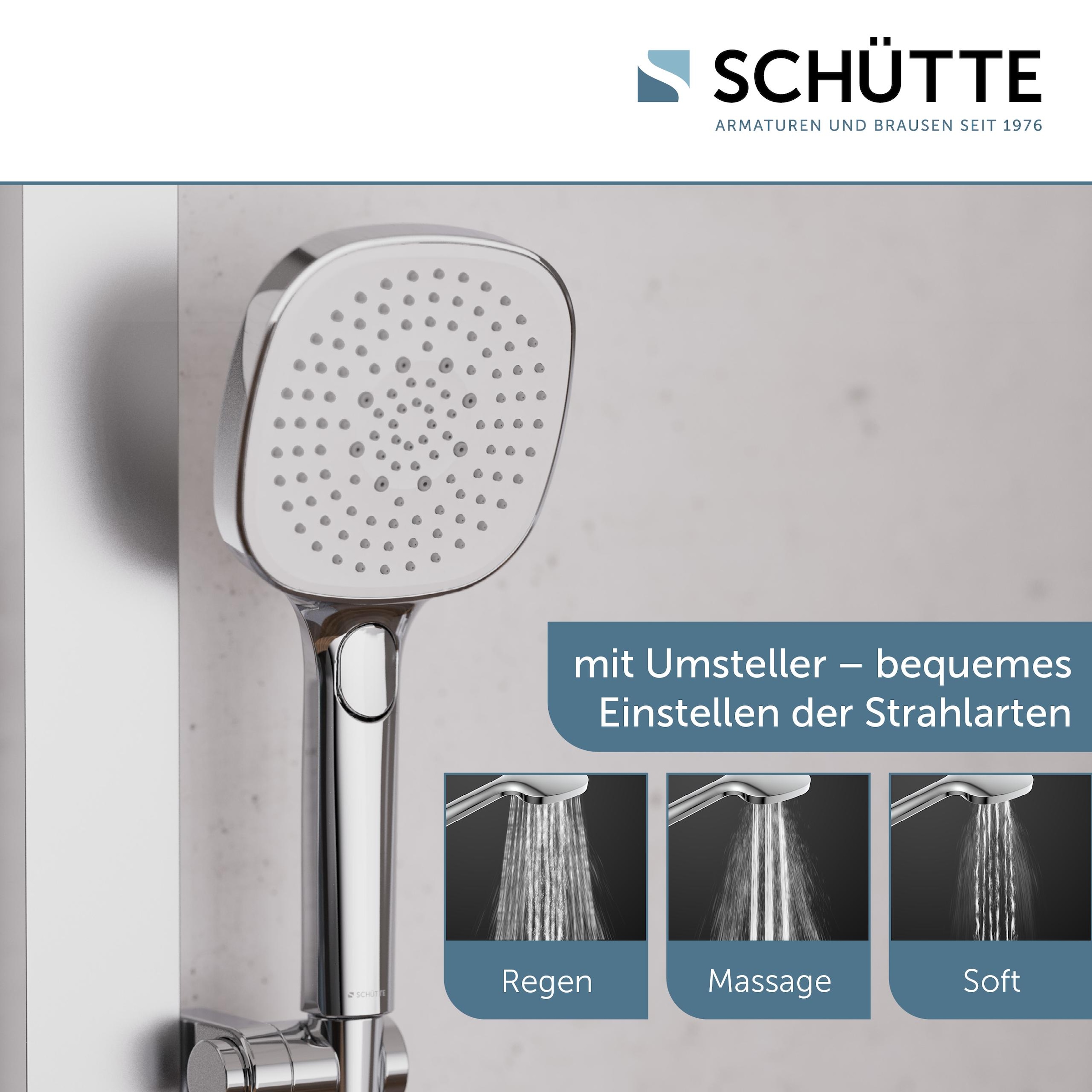 Schütte Brausegarnitur »LA PALMA«, (Komplett-Set), Regendusche, mit Antikalk-Beschichtung, wassersparend