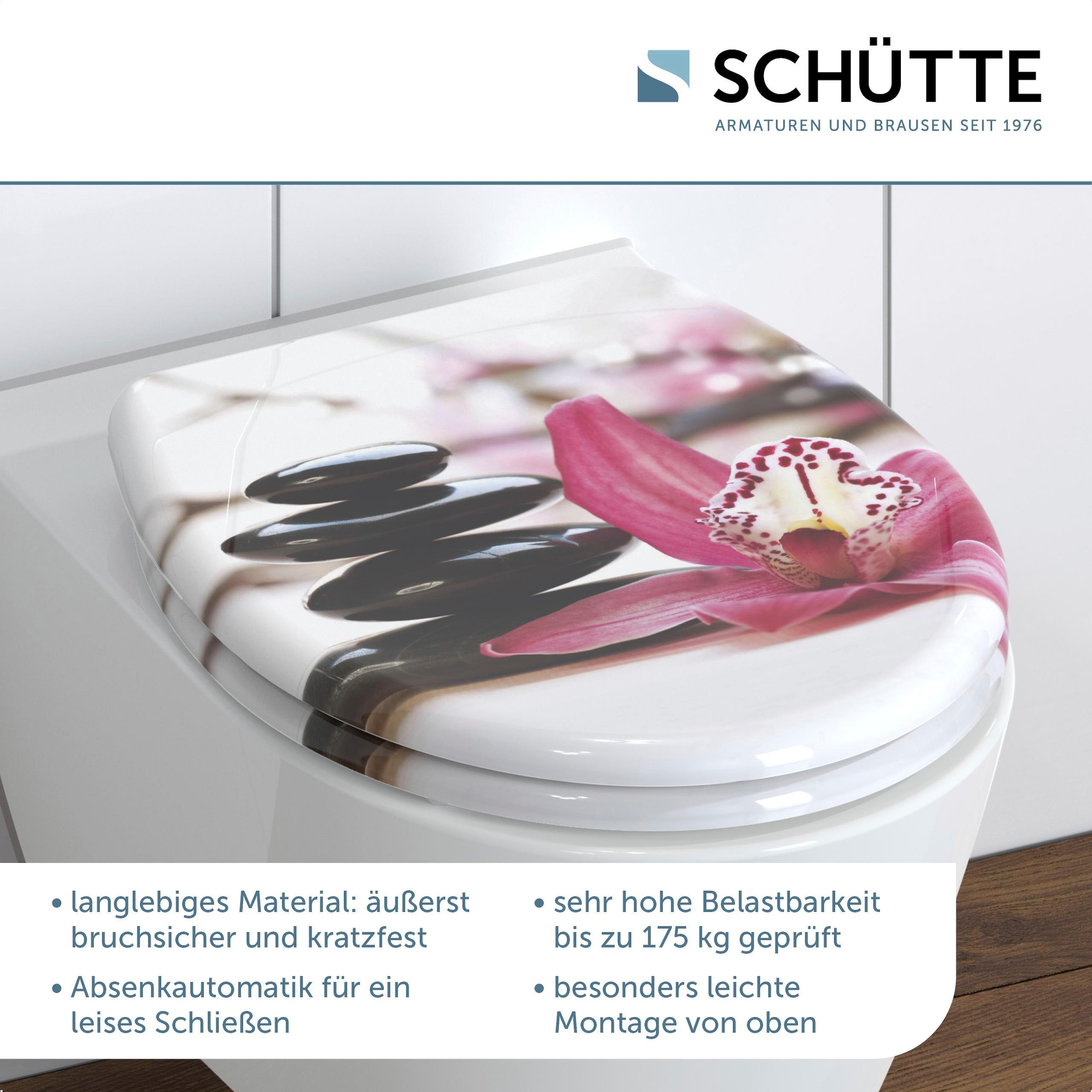 Schütte WC-Sitz »Wellness«, Duroplast, mit Absenkautomatik und Schnellverschluss