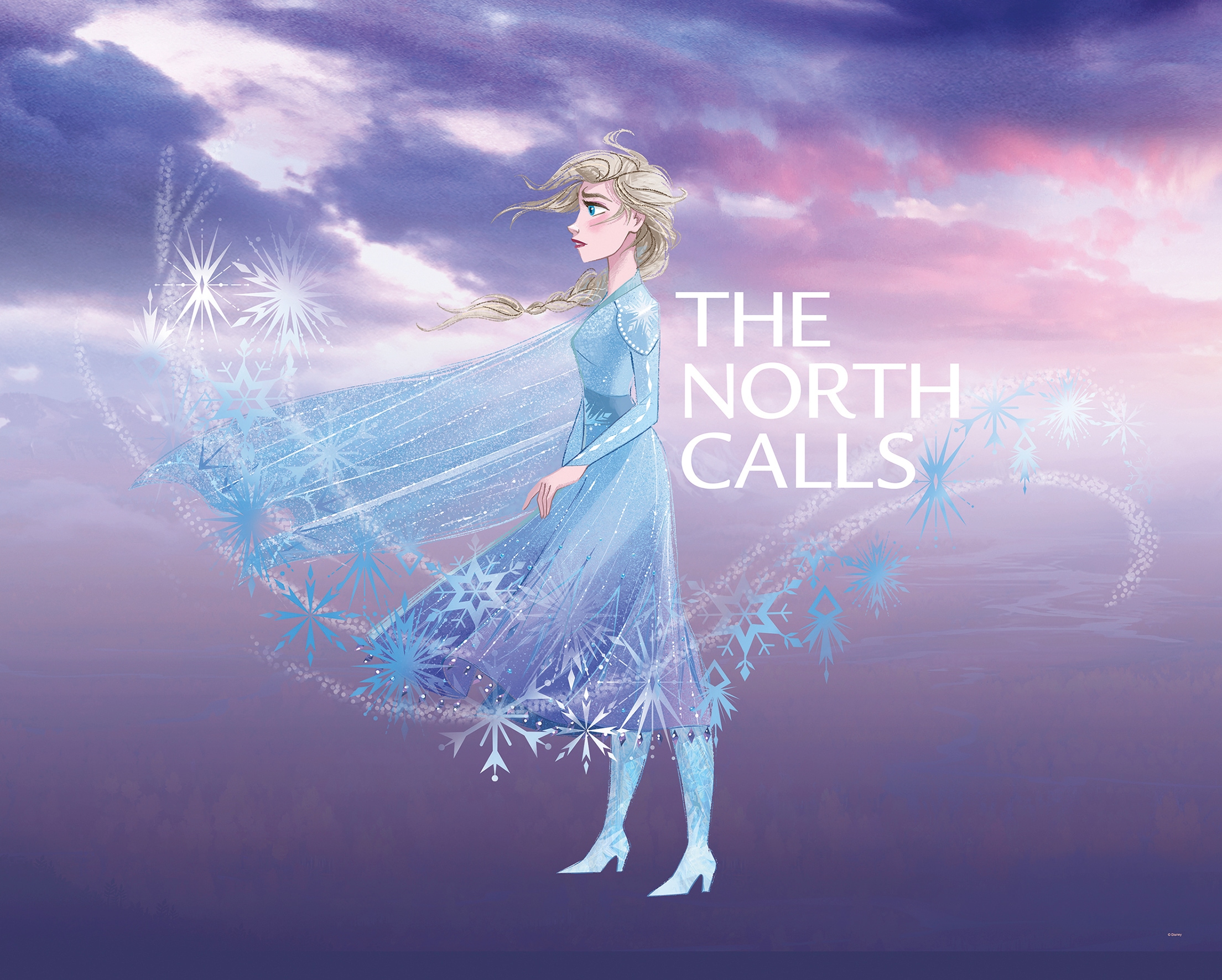 Komar Bild »Frozen Elsa The North Calls«, Disney, (1 St.), Wandbild zur Dekoration im Kinderzimmer - ohne Rahmen
