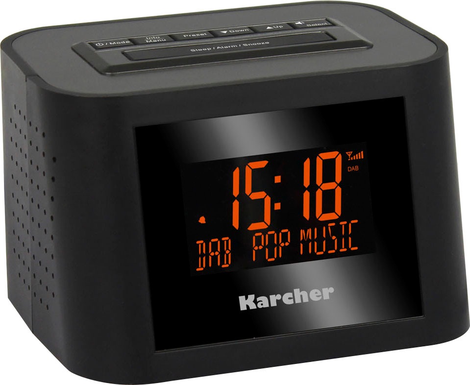 Karcher Digitalradio (DAB+) »DAB 2420«, (Digitalradio (DAB+)-FM-Tuner mit RDS 2 W), FM-Tuner mit RDS, 2 W, Radio mit DAB+, Radiowecker, Senderspeicher