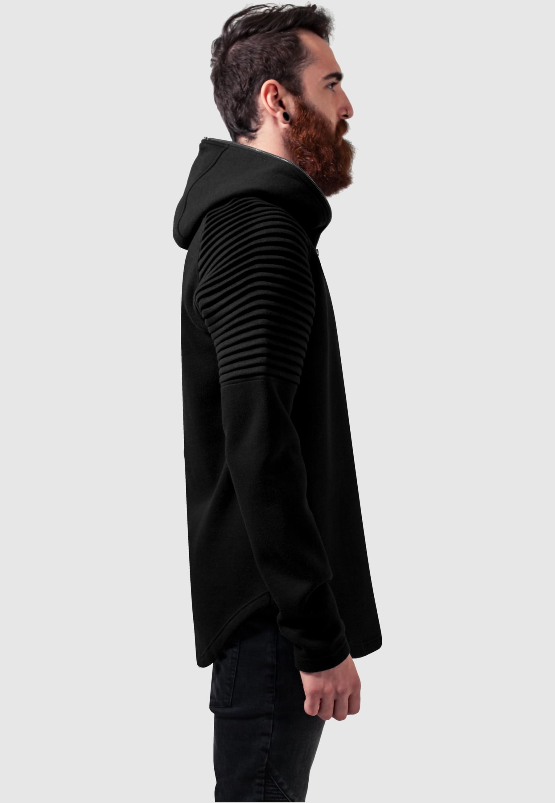 URBAN CLASSICS Hoodie »Urban Classics Herren Pleat Sleeves Terry Hoody«, (1 tlg.)