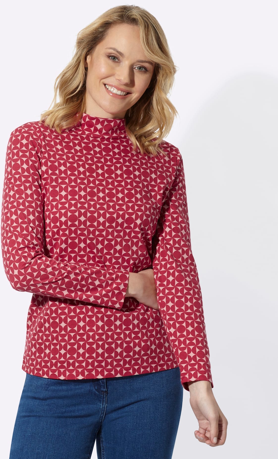 Classic Basics Stehkragenshirt "Langarm-Shirt" 1