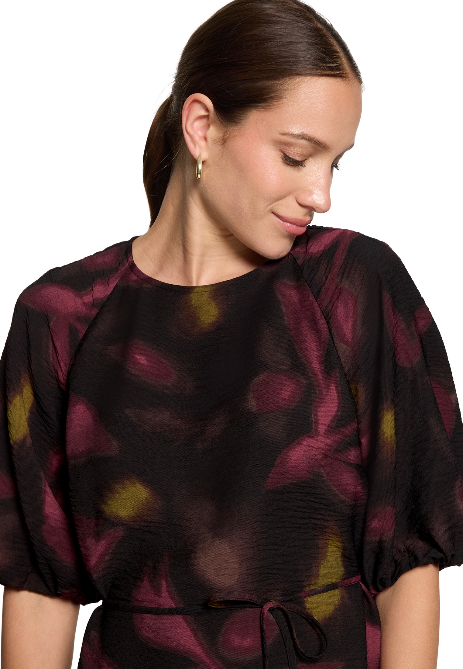 Zero Druckkleid »Damen mit Bindegürtel« Material