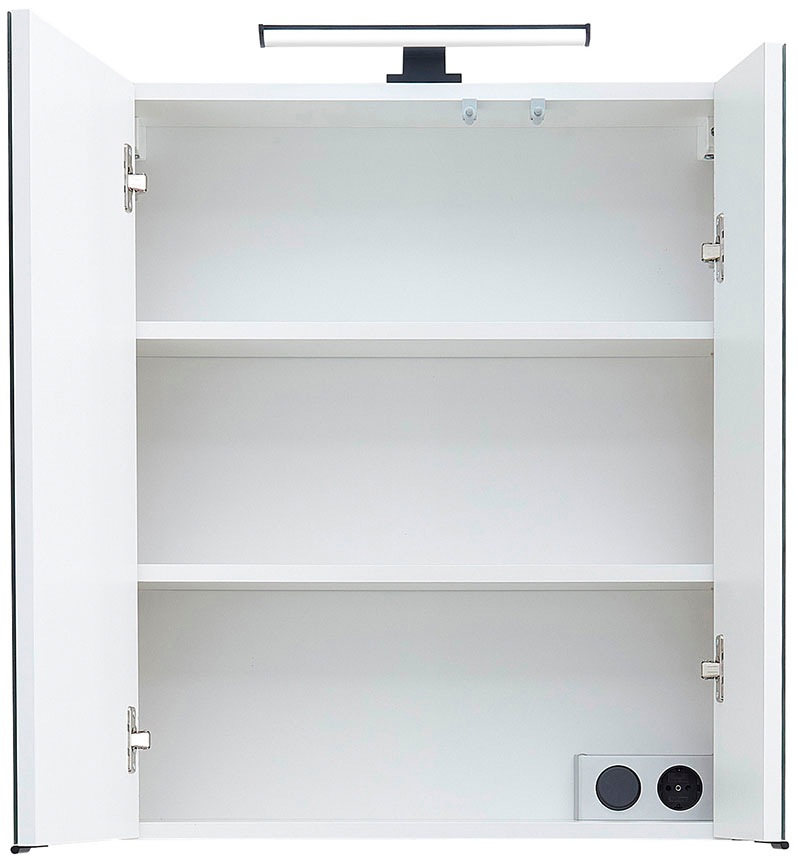 Saphir Badmöbel-Set »Quickset 395 5-teilig, Waschbeckenunterschrank mit LED-Spiegelschrank«, (6 St.), Unterschrank, Hängeschrank, Midischrank, inkl. Türdämpfer, 7 Türen