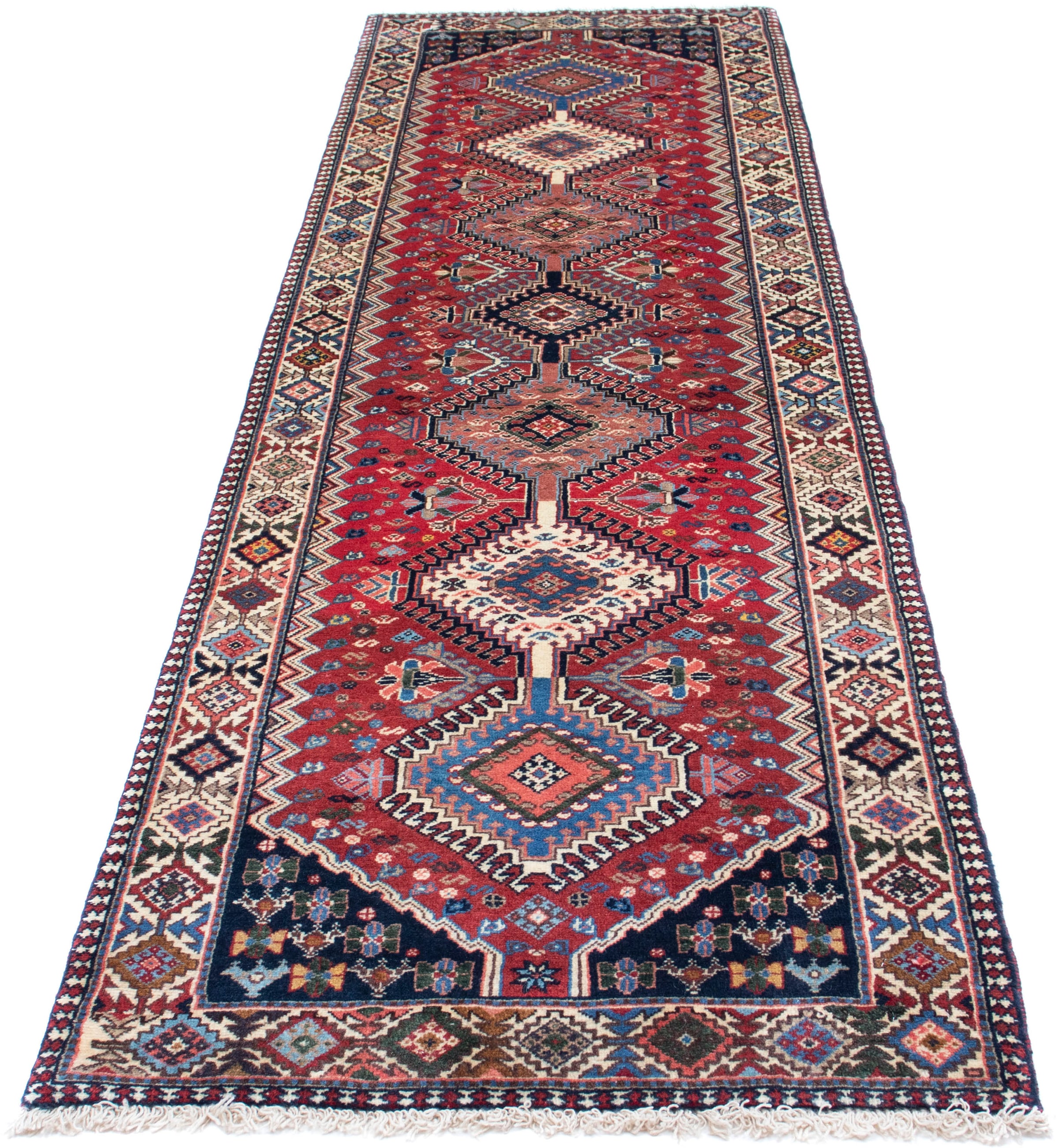 morgenland Orientteppich "Perser - Nomadic - 292 x 80 cm - hellrot", rechteckig, 10 mm Höhe, Wohnzimmer, Handgeknüpft, E