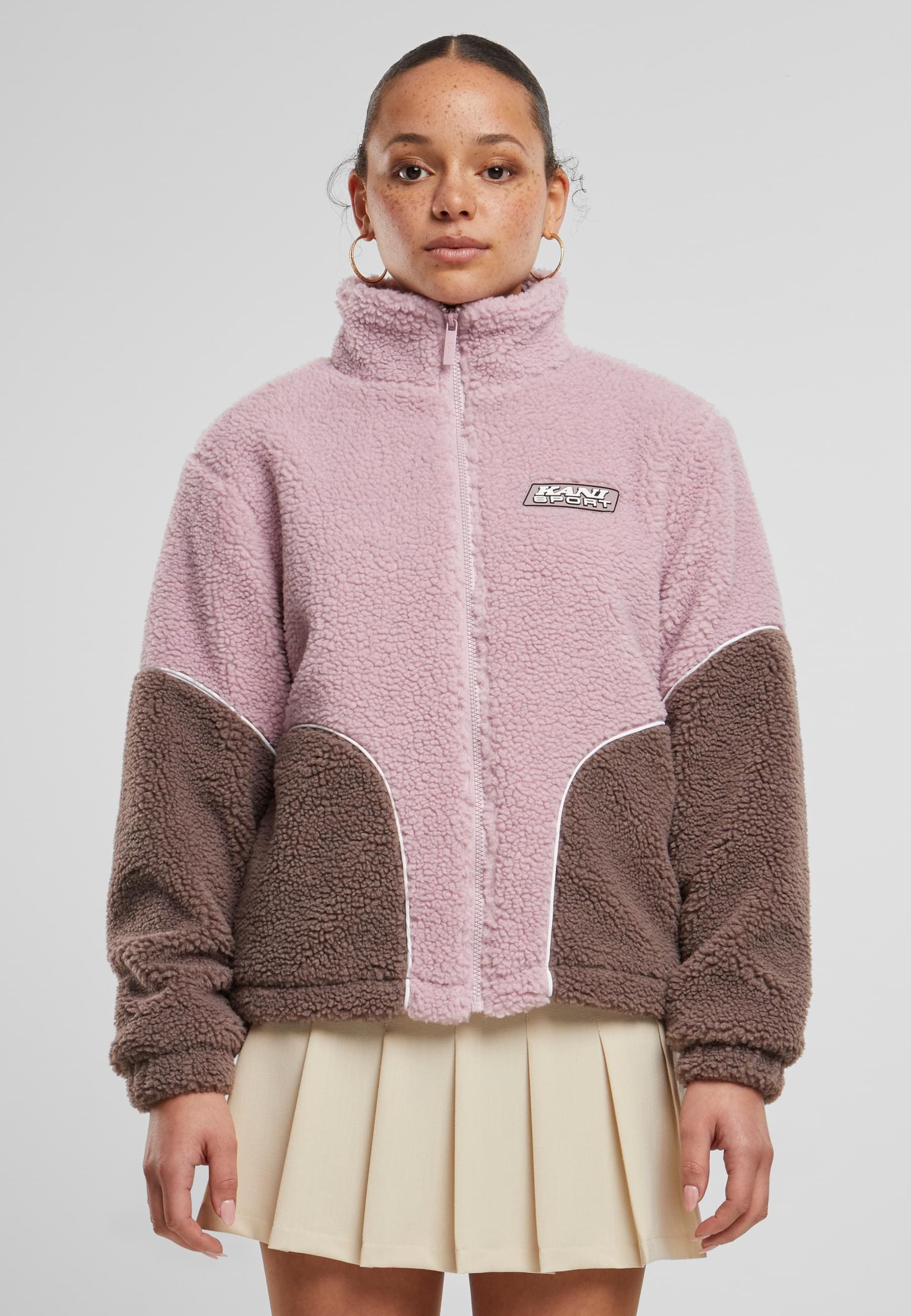Karl Kani Trainingsjacke »Karl Kani Karl Kani Sport Patch Teddy Block Trackjacket«, (1 St.), ohne Kapuze
