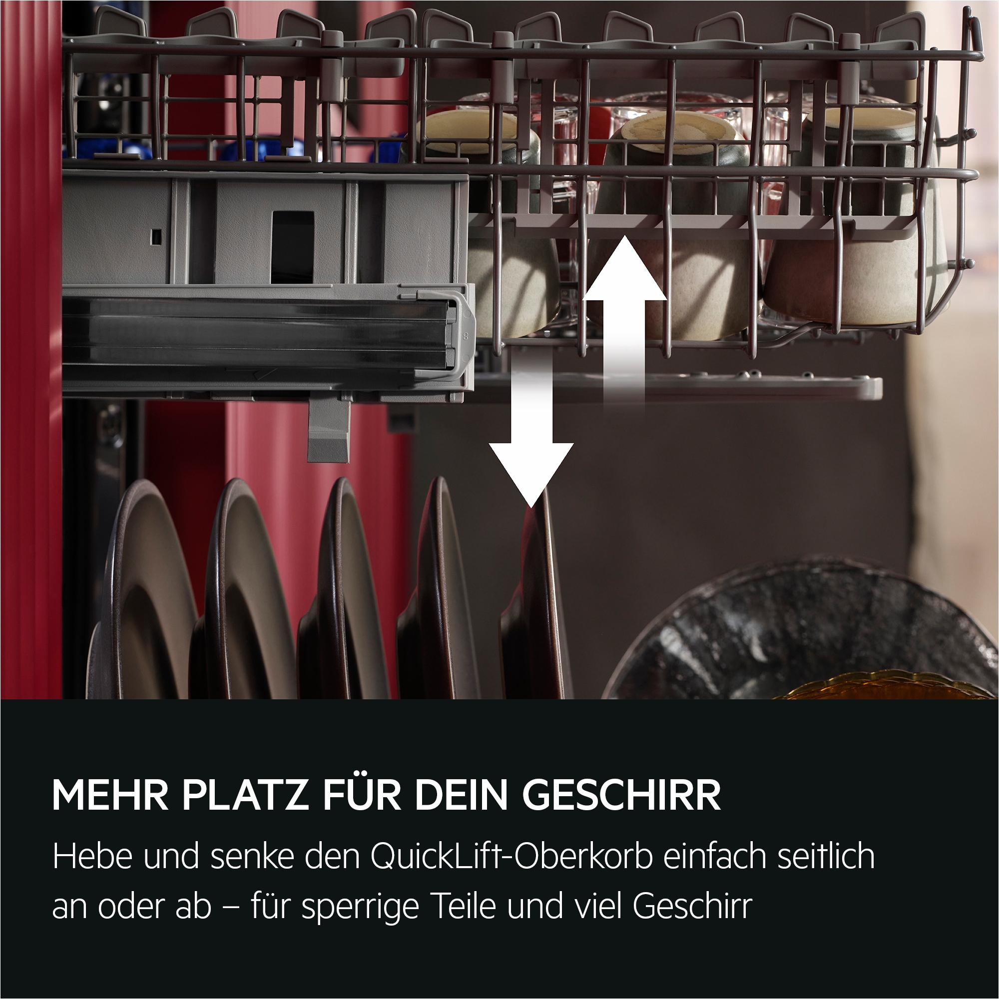 AEG Unterbaugeschirrspüler 6000 »GU620B2SCM« Spülmaschine – starke Sprühabdeckung, viel Platz & sauber