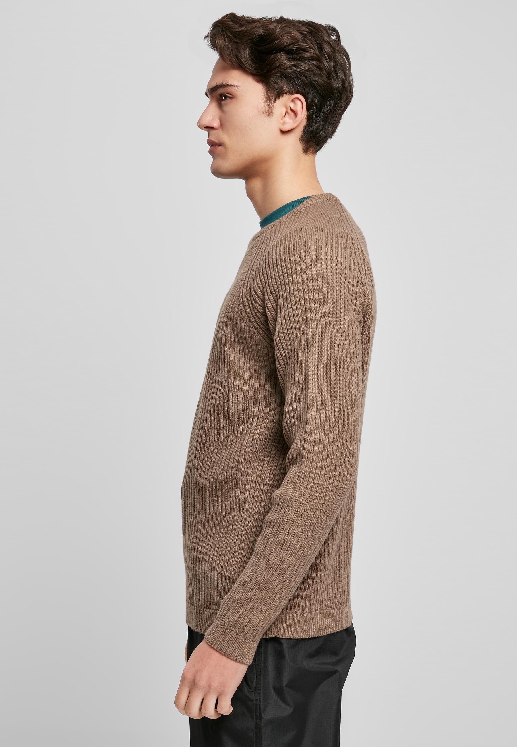 URBAN CLASSICS Rundhalspullover »Urban Classics Herren Ribbed Raglan Sweater«, (1 tlg.)