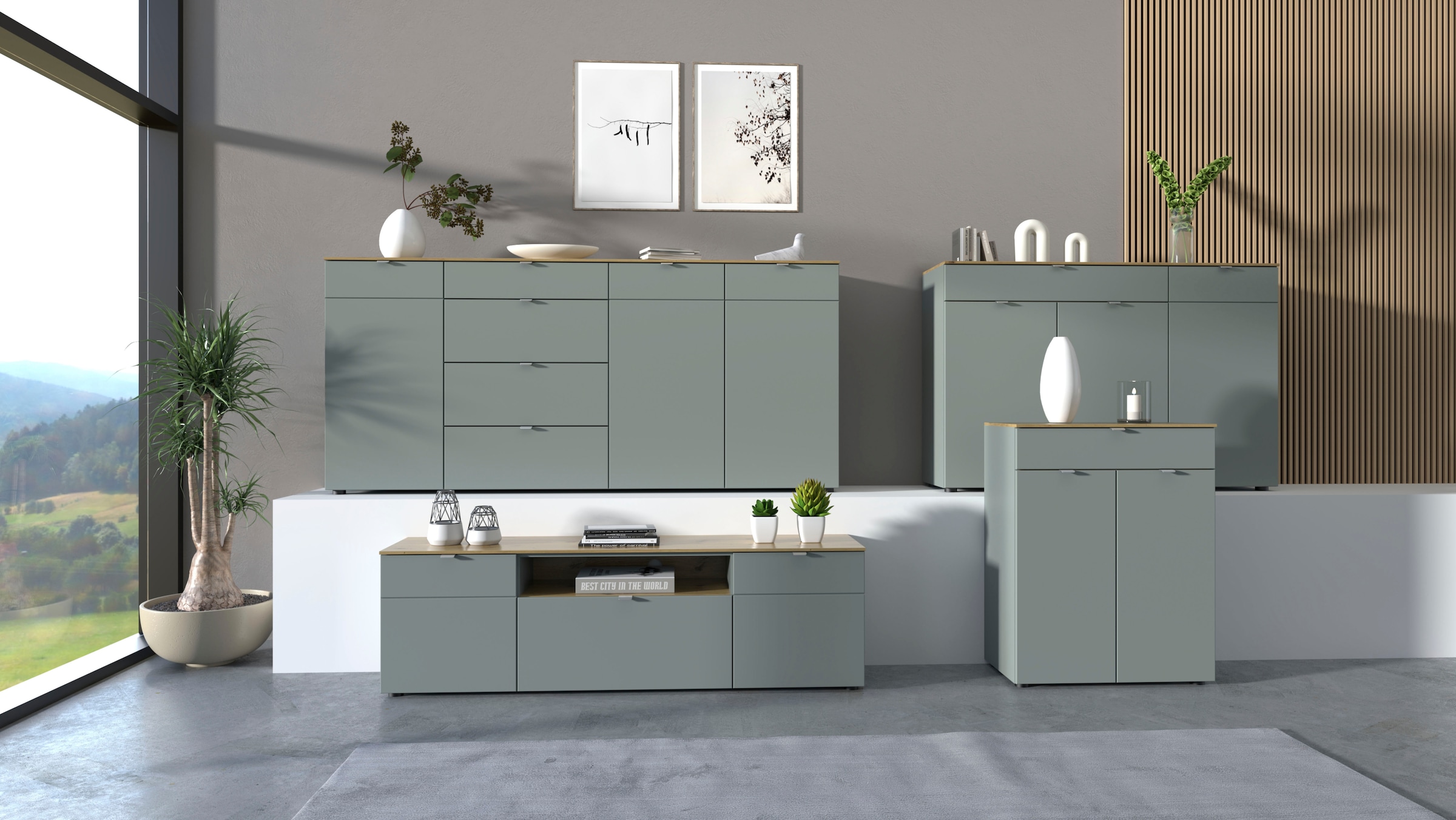 Innostyle Kommode »BARI Kommode, BxHxT 78x101x41 cm« 1 Stk. tlg. 2 türig, 1 Schublade, Fuß-Set bestellbar, Soft-Close