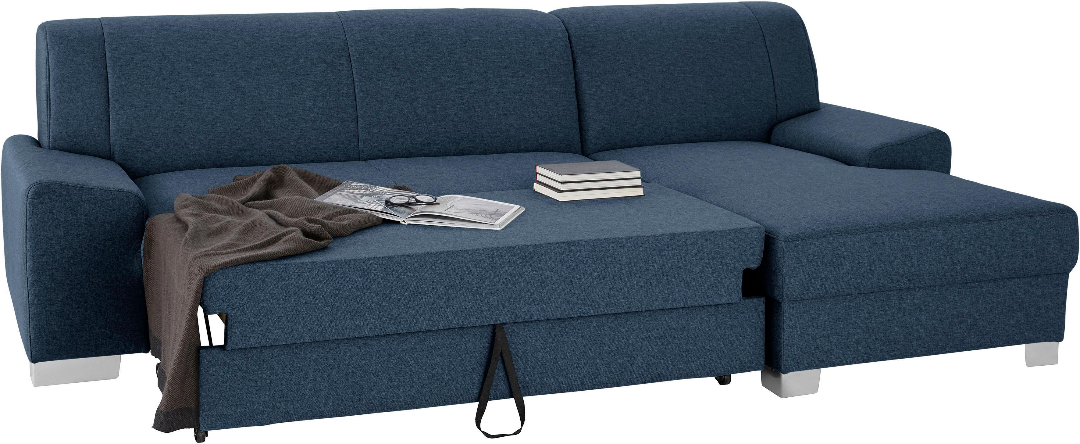 Thumbnail - DOMO collection Ecksofa "Anzio L-Form, whlw. Bettfunktion, Federkern, hochwertig, Breite 271 cm", Mit Bettfunktion, Reca...