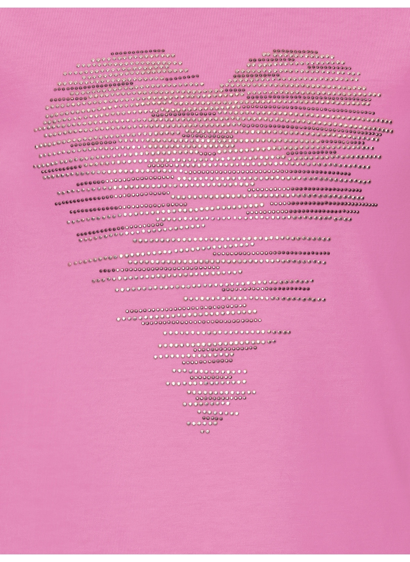 Trigema T-Shirt »TRIGEMA T-Shirt mit glitzerndem Herz-Motiv«, (1 tlg.)