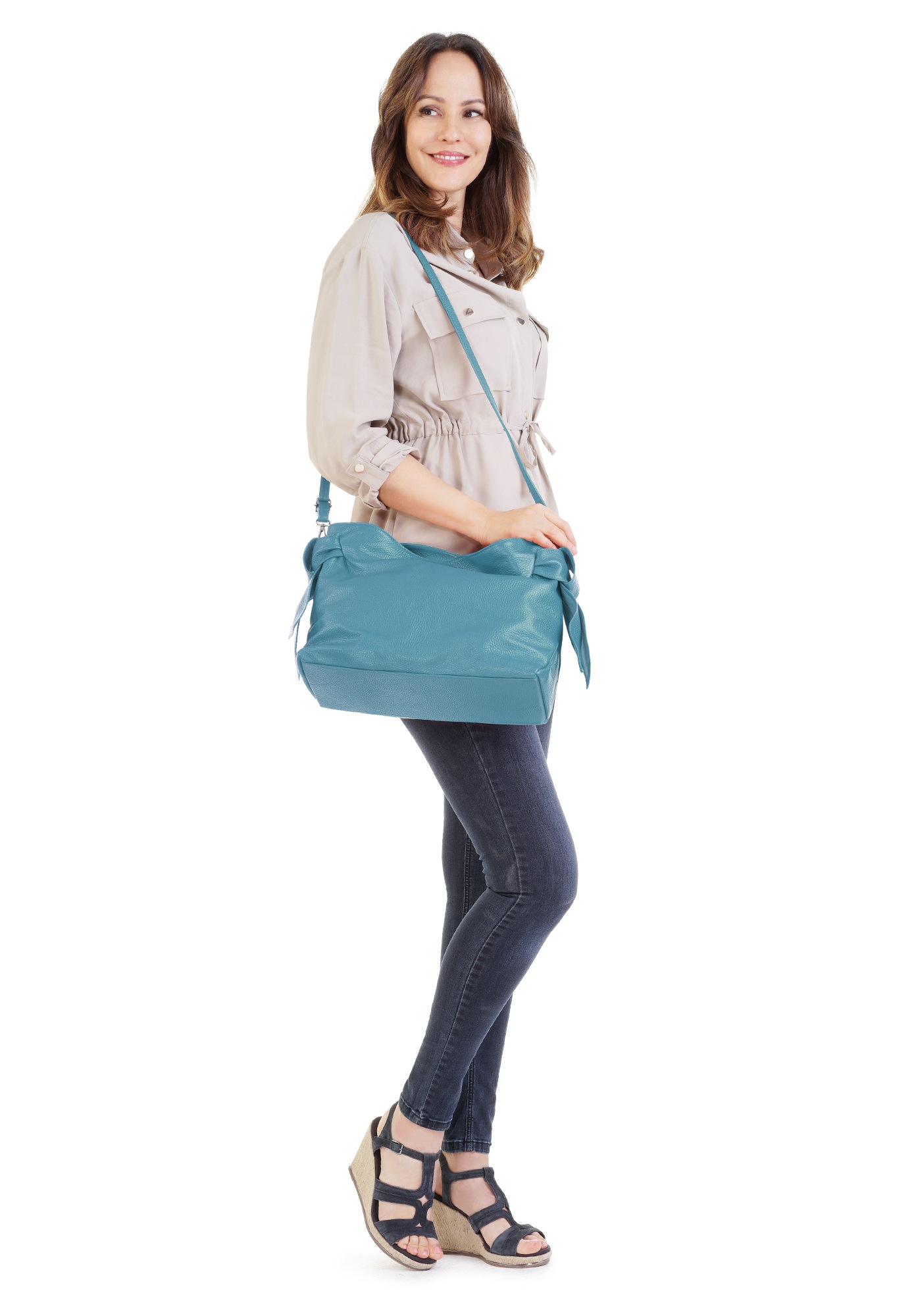 Samantha Look Henkeltasche echt Leder, Made in Italy günstig online kaufen