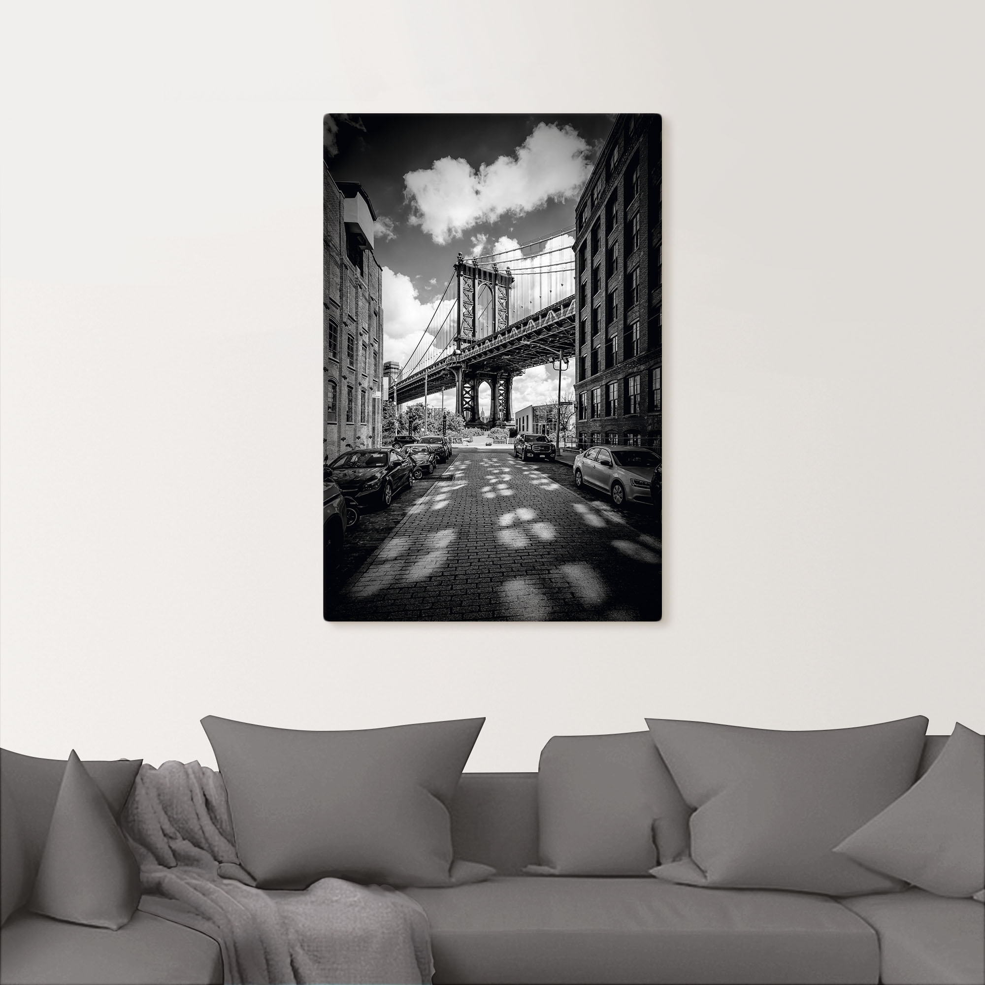 Artland Wandbild »Manhattan Bridge in Brooklyn, New York«, New York, (1 St.),  als Alubild, Leinwandbild, Wandaufkleber oder Poster in versch. Größen  bestellen | BAUR