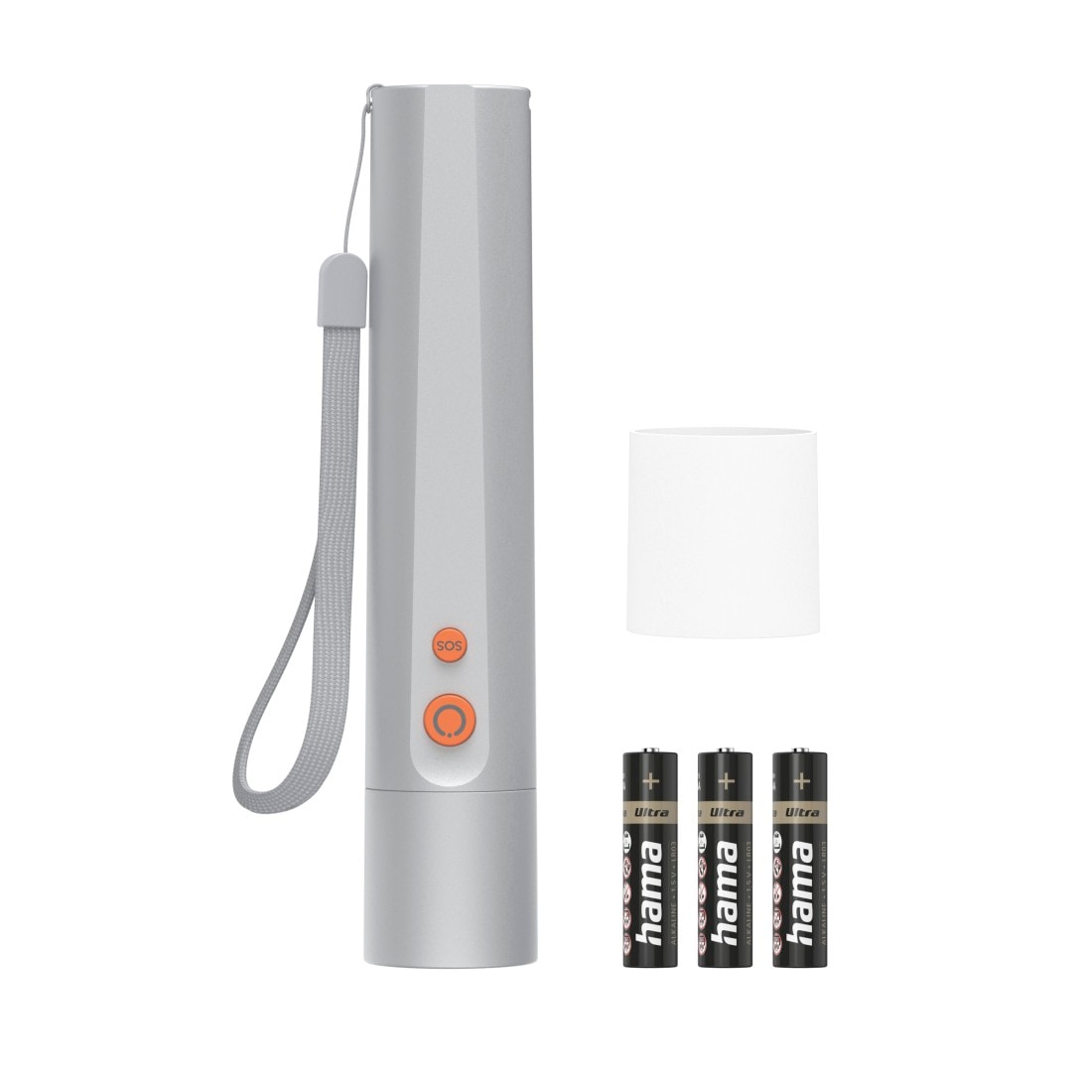 Hama LED Taschenlampe »LED-Taschenlampe, Batterie, Aluminium, 4 Modi + SOS« stromsparend, robust