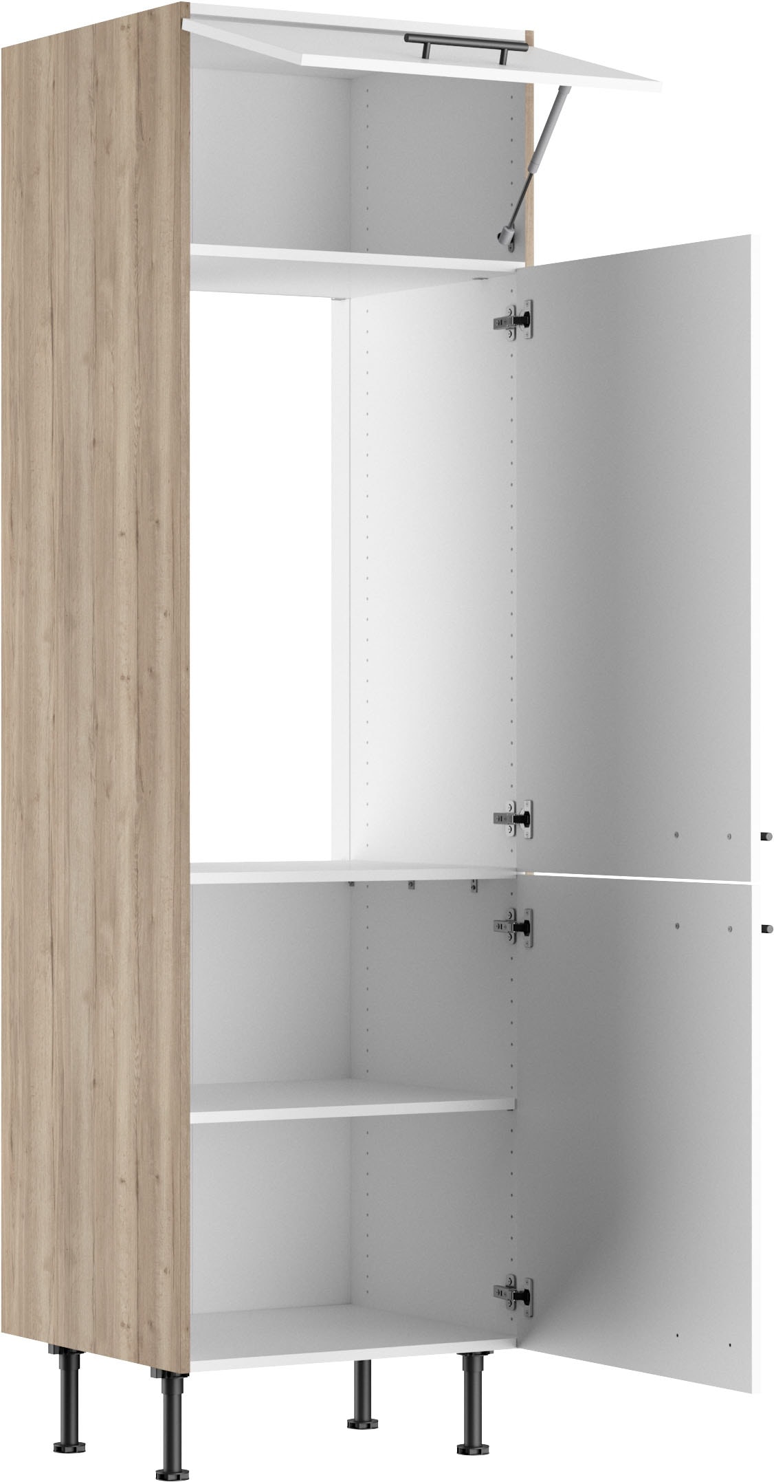 OPTIFIT Kühlumbauschrank »Fiona« Breite 60 cm, m. 2 Türen, 1 Klappe, höhenverstellbare Füße