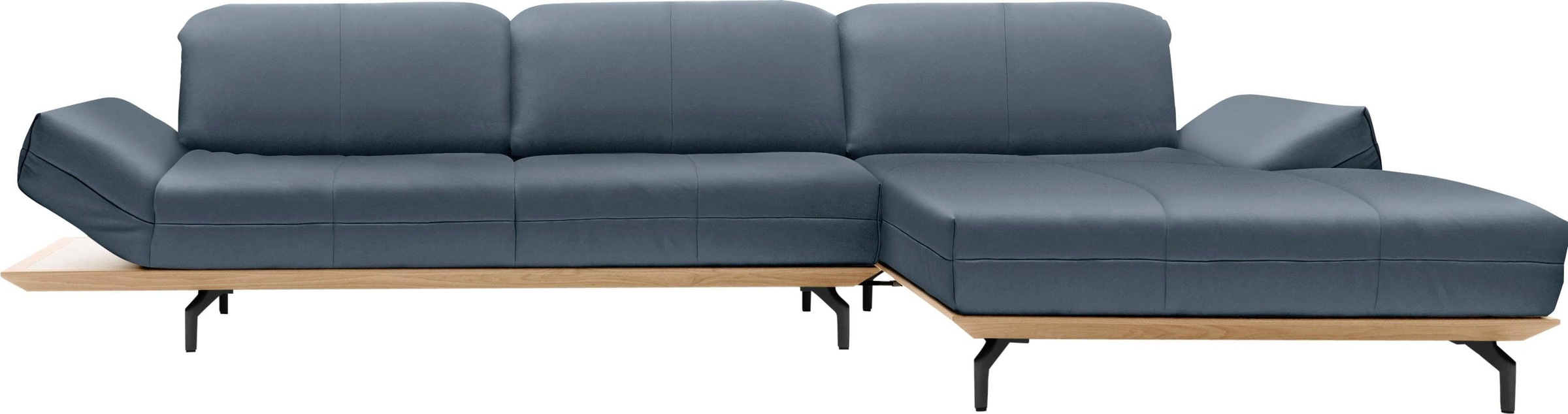 Creation BY ROLF BENZ Ecksofa »CR.420, Designecksofa, L-Form«, in 2 Qualitäten, Holzrahmen in Eiche Natur oder Nußbaum, Breite 293 cm