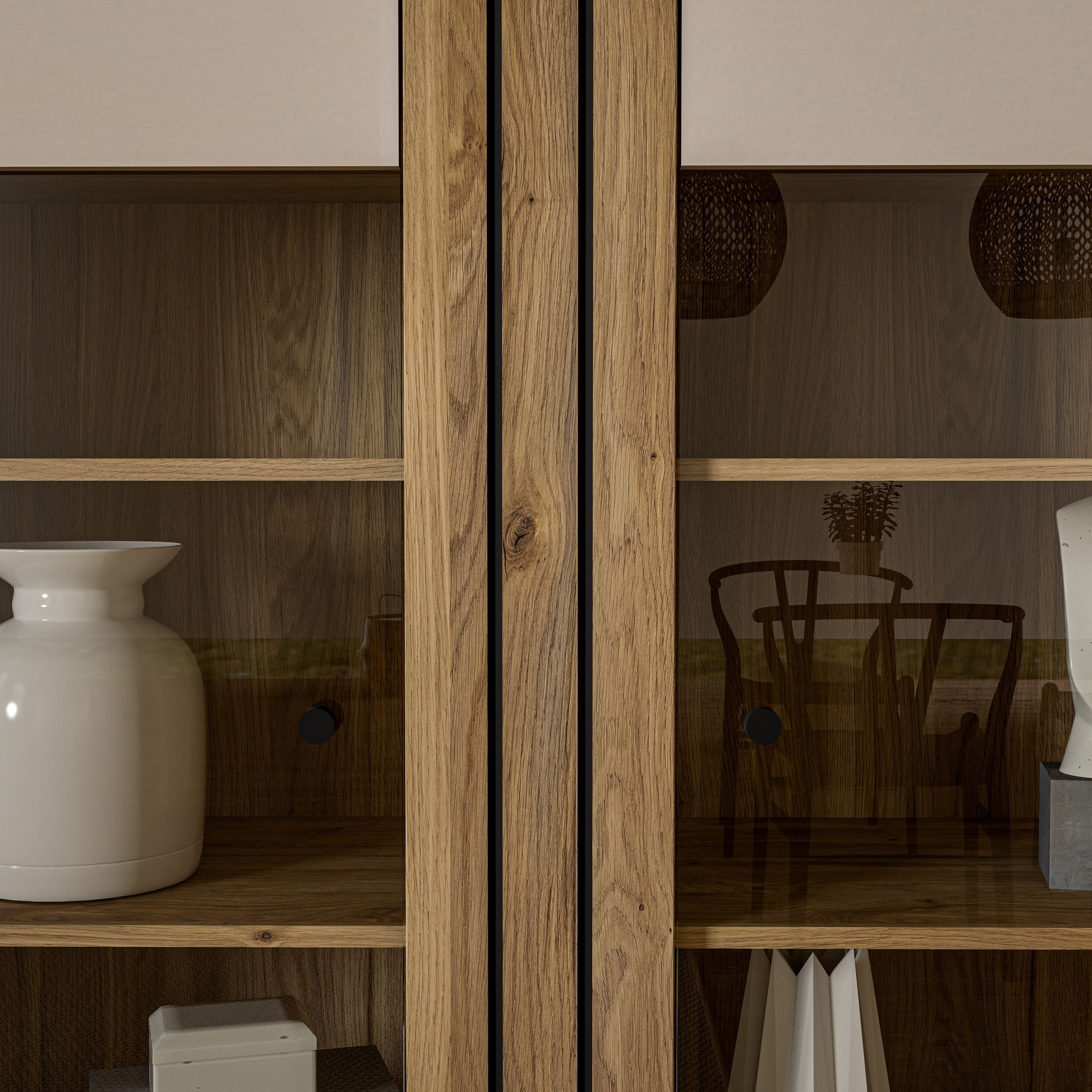 FORTE Highboard »Killarney«, Highboardvitrine, Stauraum, Soft Close