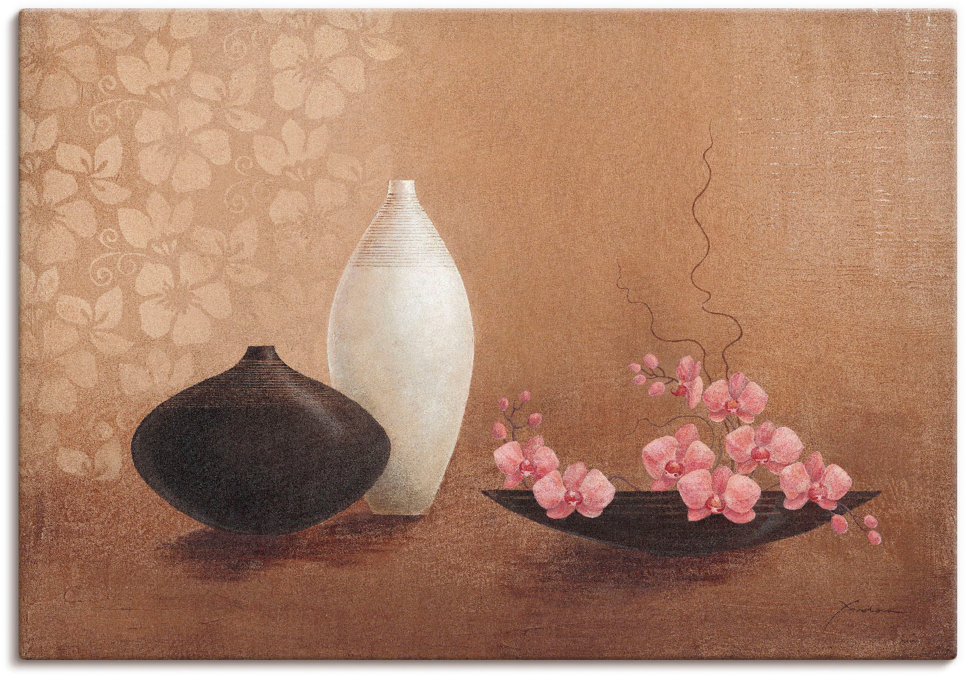 BAUR als Poster | Töpfe, bestellen oder in Wandbild Größen (1 versch. Vasen St.), »Orchideenzweig«, Leinwandbild, & Wandaufkleber Artland