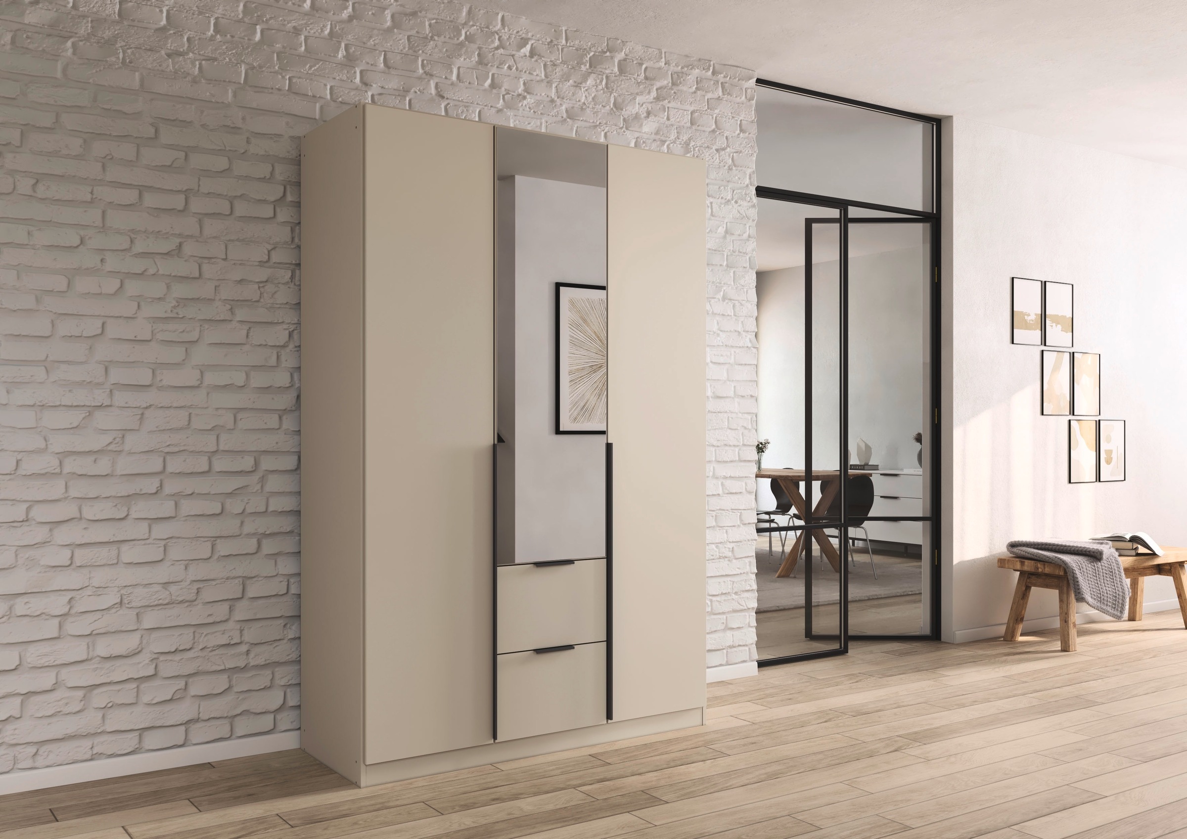 OTTO home Drehtürenschrank "Kleiderschrank Schrank Garderobe AGORDO mit Dek günstig online kaufen