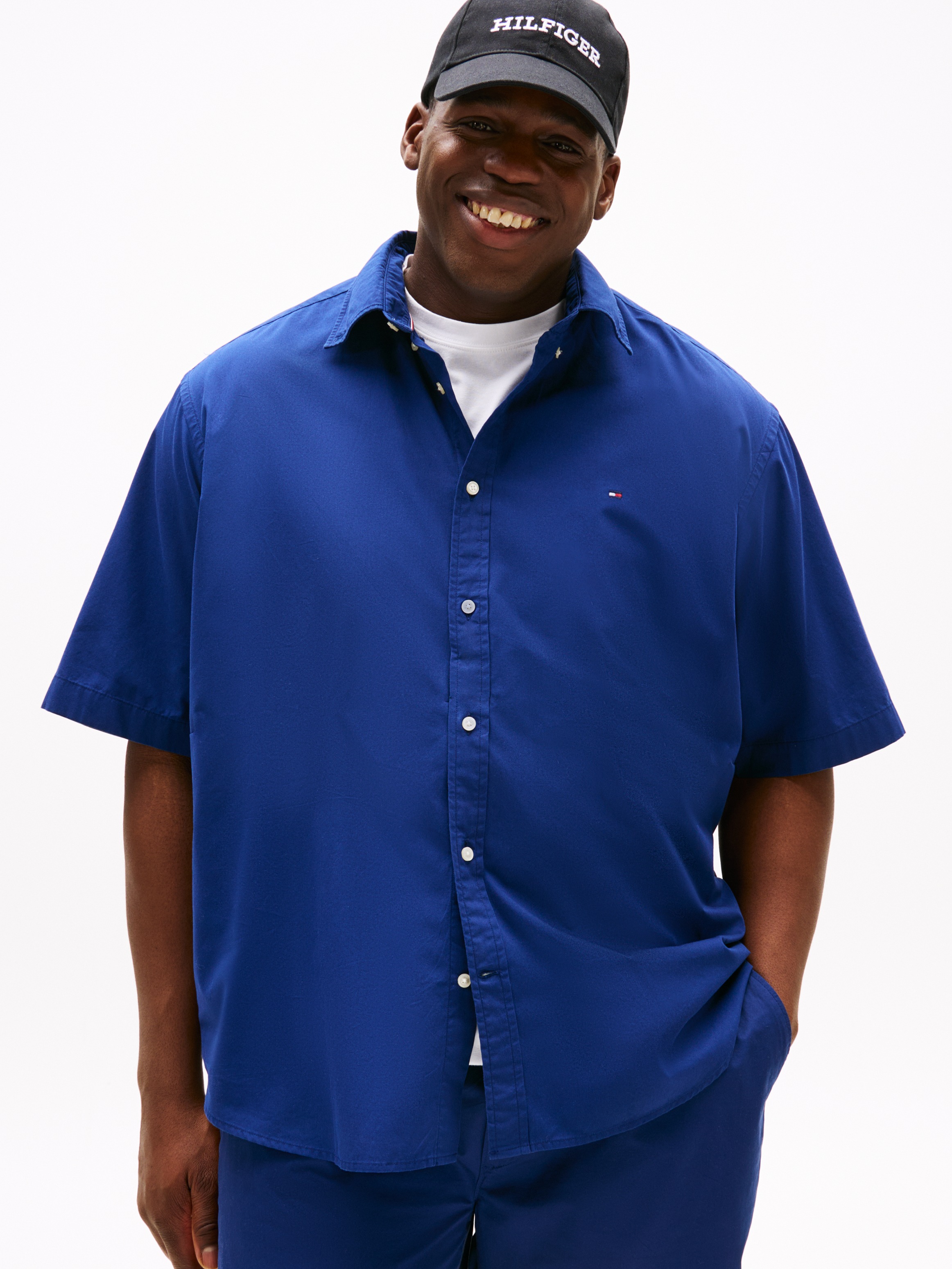 Tommy Hilfiger Big & Tall Kurzarmhemd "BT-FLEX POPLIN SOLID" Große Größen günstig online kaufen