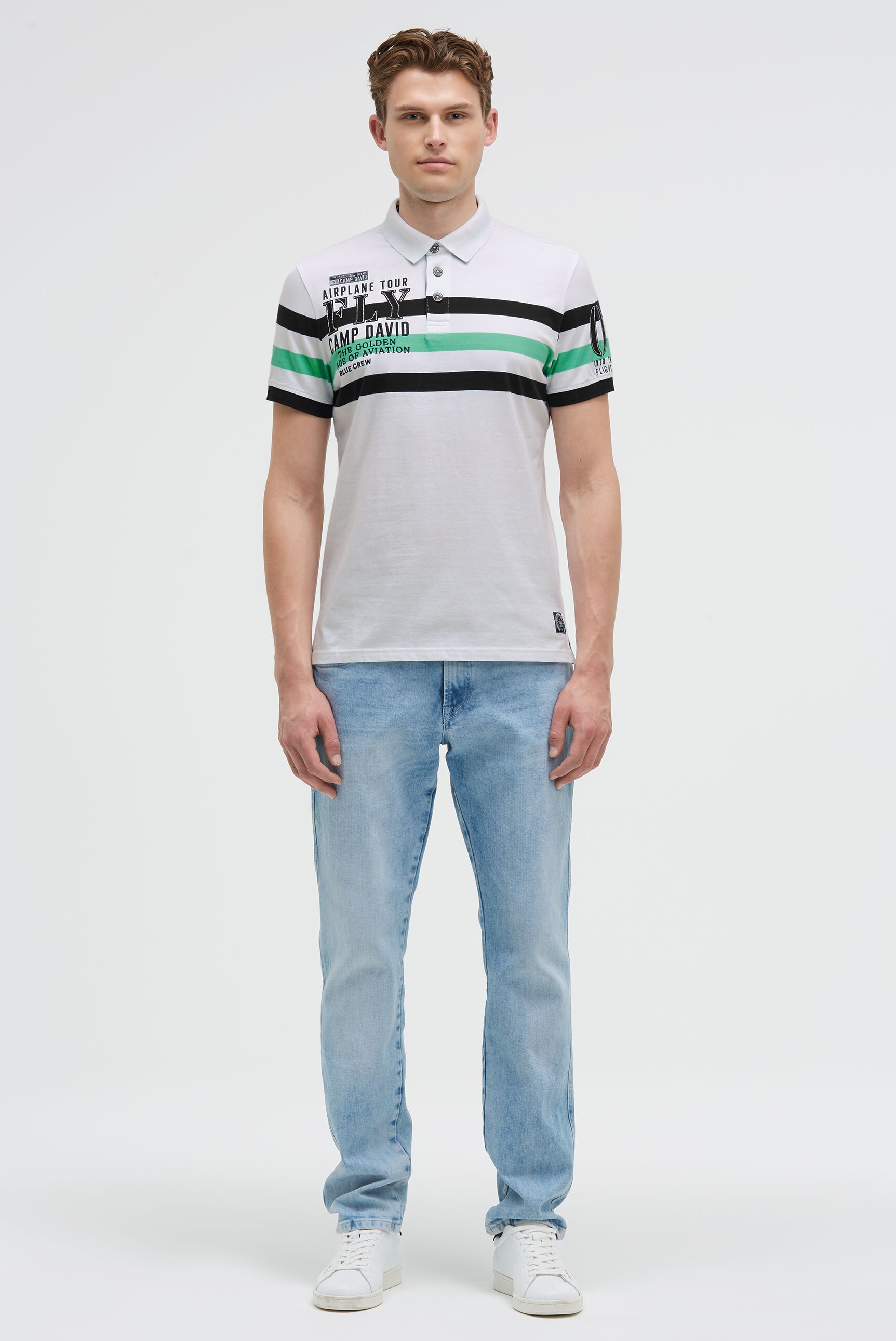 CAMP DAVID Poloshirt, mit Stickerei