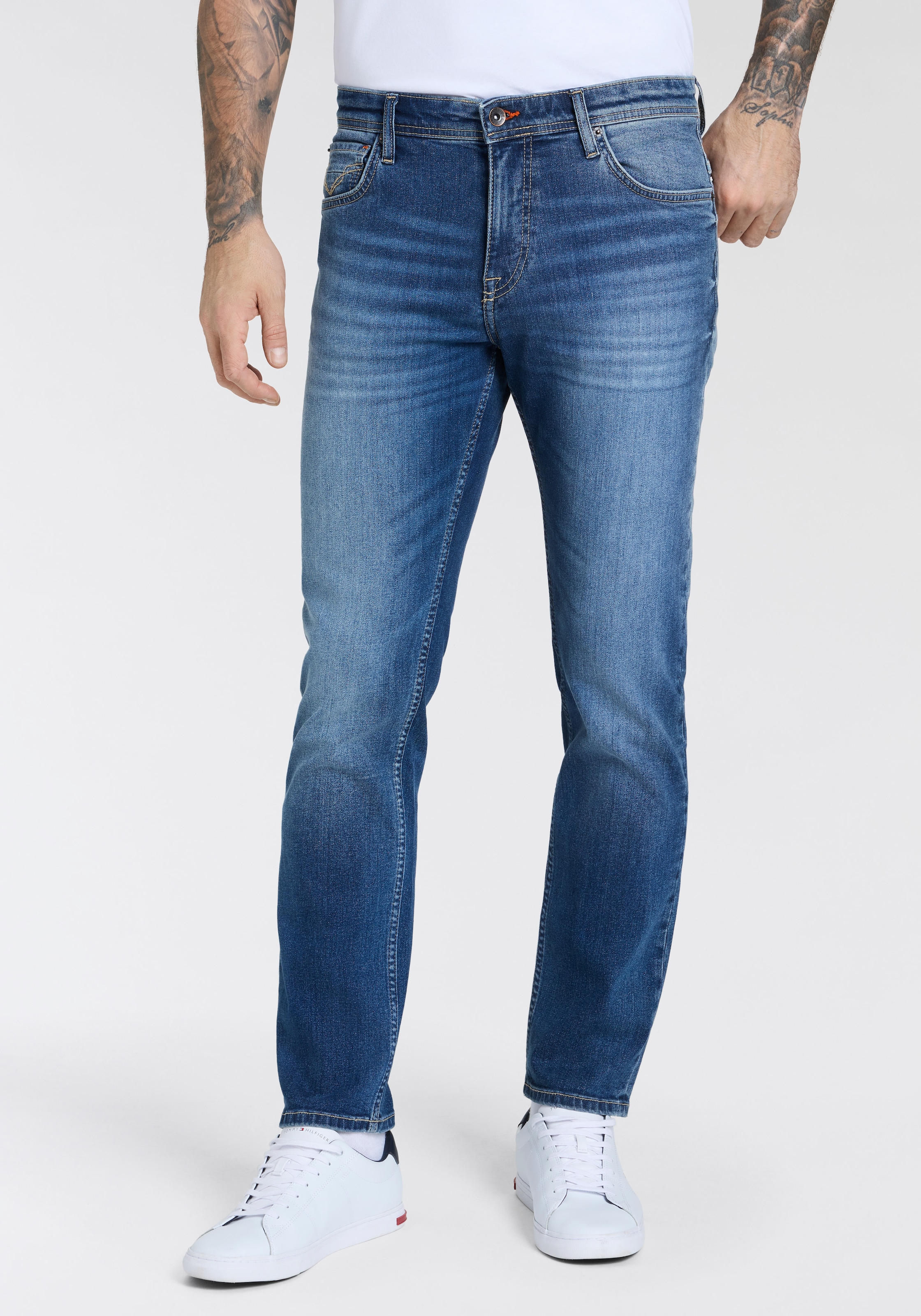 H.I.S Straight-Jeans "NEW DALE", gerades Bein, mit Used-Effekten, niedrige günstig online kaufen