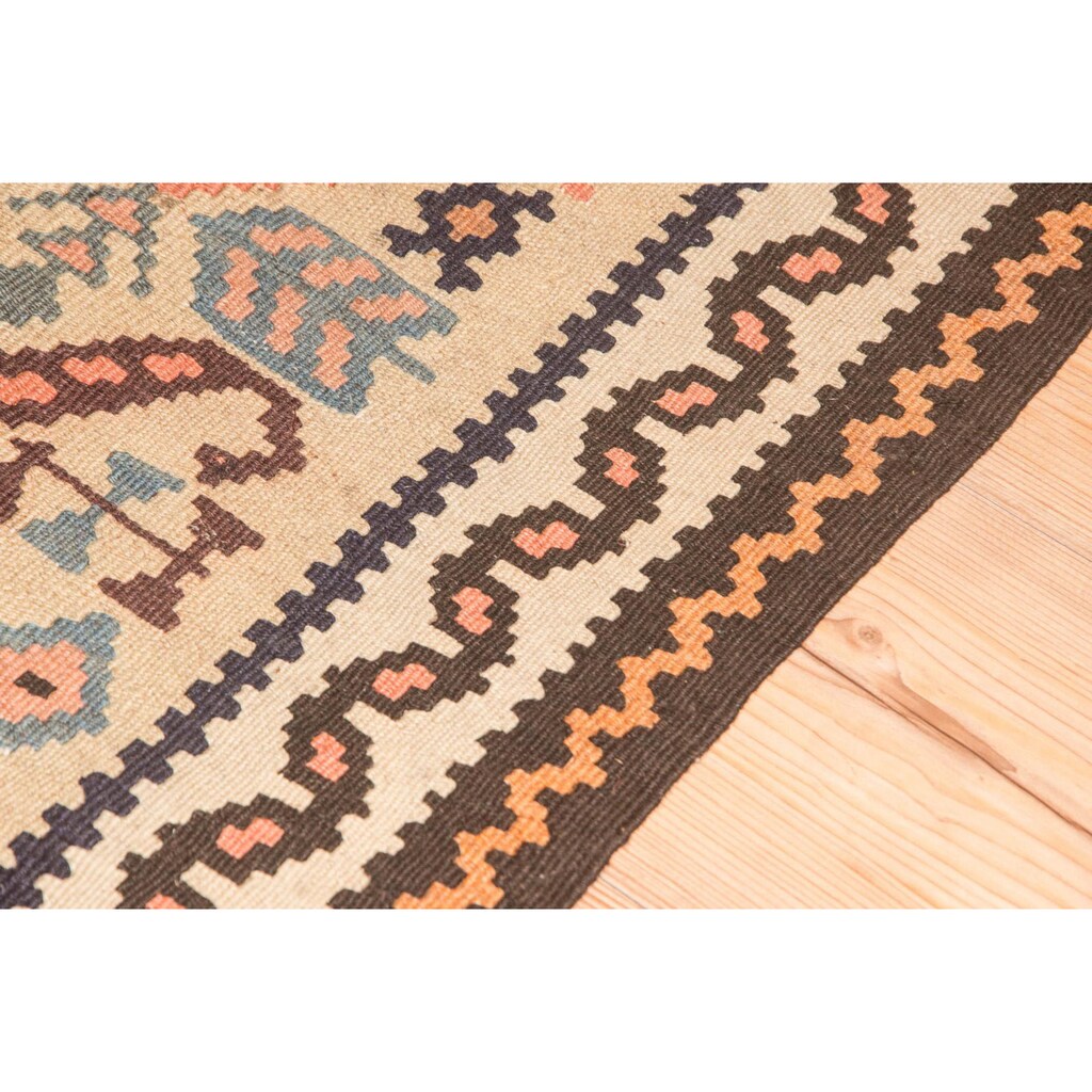 morgenland Wollteppich »Kelim Teppich handgewebt beige«, rechteckig