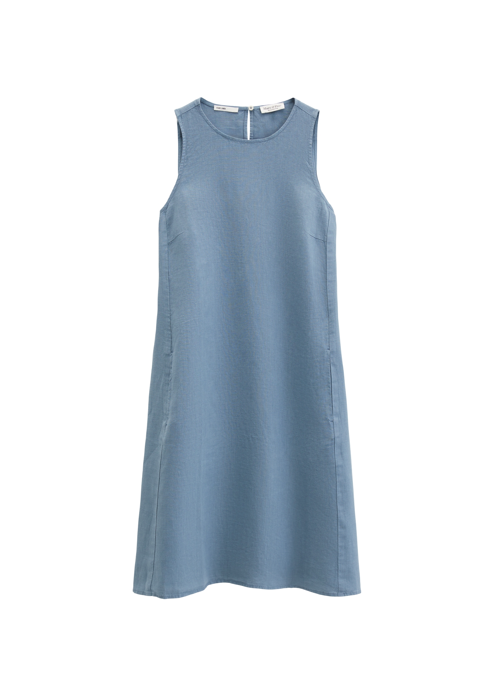 Marc O'Polo A-Linien-Kleid Seitennahttaschen shaped mit Eingrifftaschen, Leinen