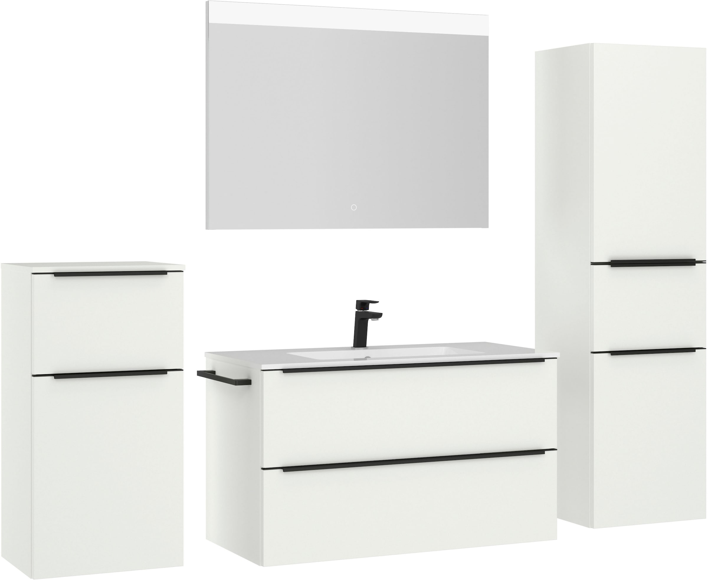 nobilia Badmöbel-Set "Levere" vormontiert, mit Soft-Close, 4 Stk. tlg. günstig online kaufen