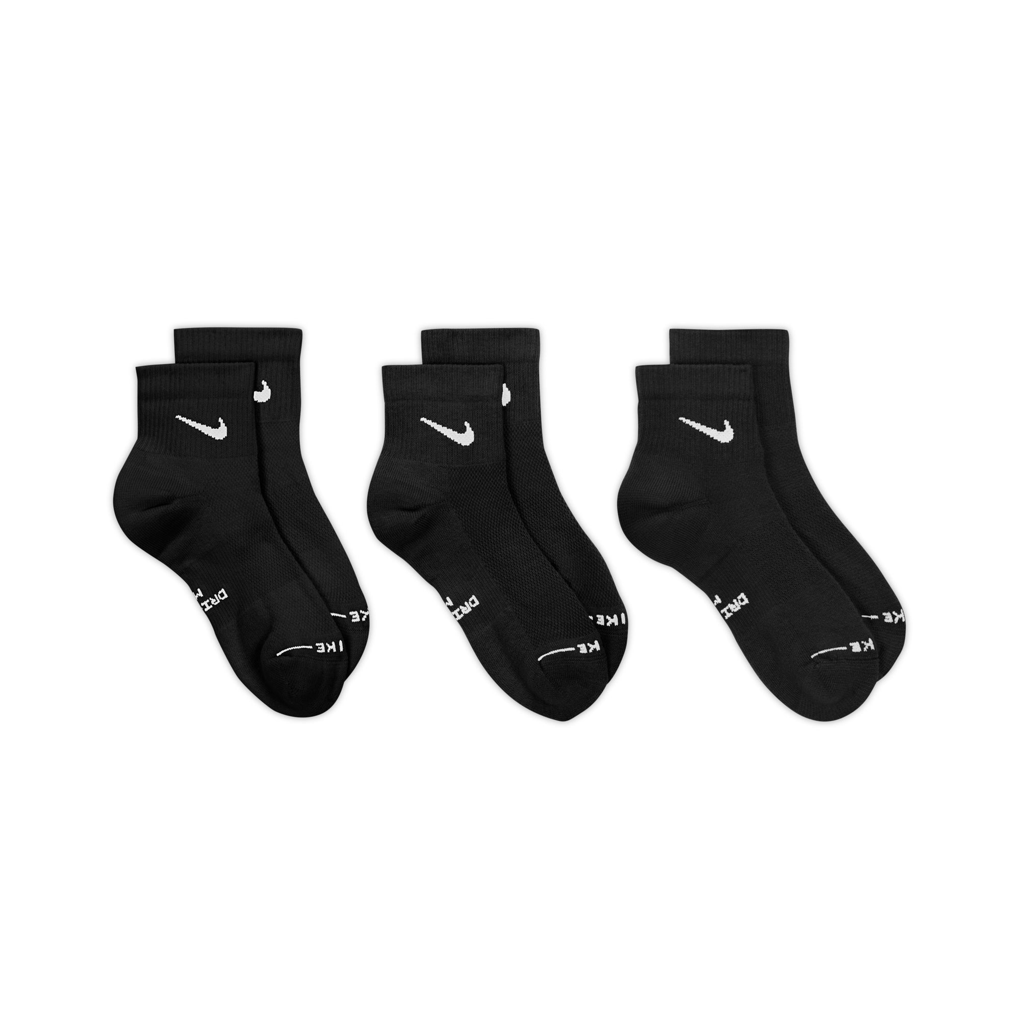 Nike Sportsocken »U NK ED ELVD ANK 3P - 144« für Erwachsene, sportlicher Stil, für verschiedene Sportarten