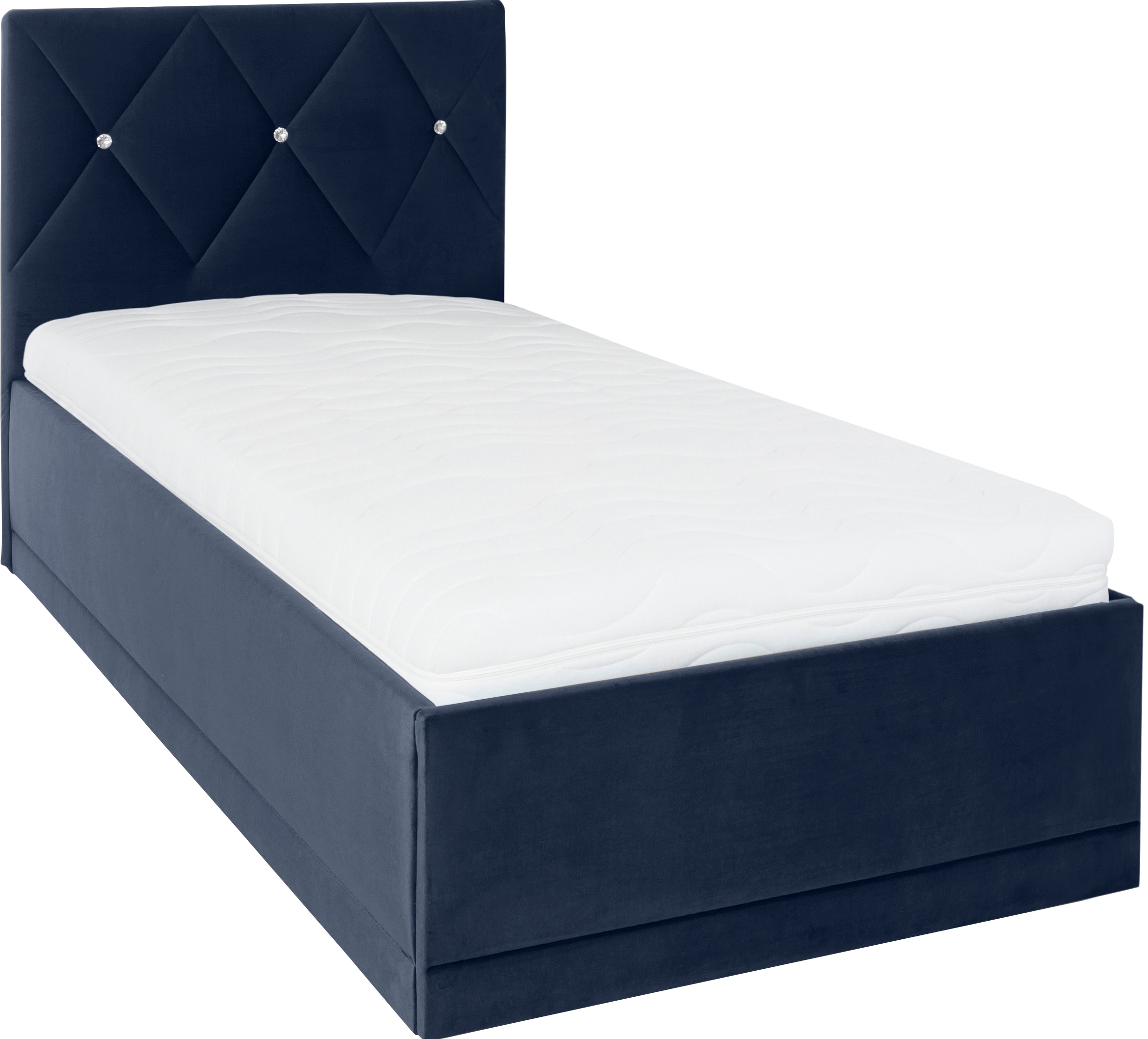 Westfalia Schlafkomfort Polsterbett »Adamas« auch mit Bettkasten, Knopfheftung mit Strasssteinen
