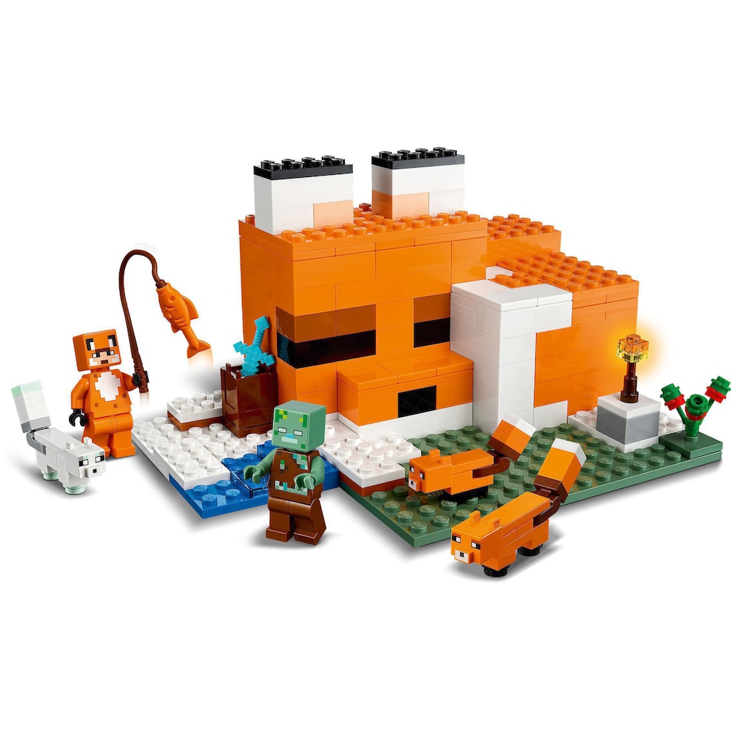 LEGO® Konstruktionsspielsteine »Die Fuchs-Lodge (21178), LEGO® Minecraft™«, (193 St.)